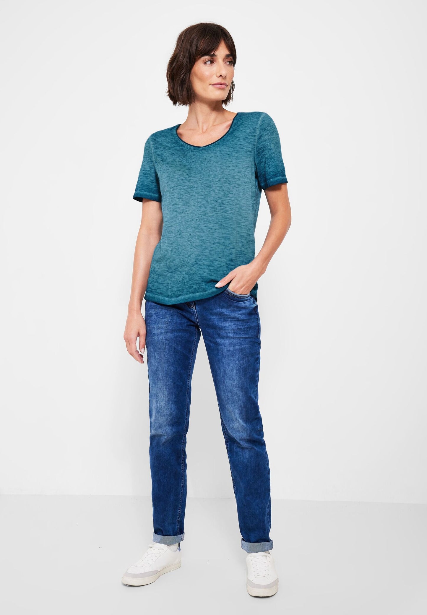 T-Shirt in Unifarbe