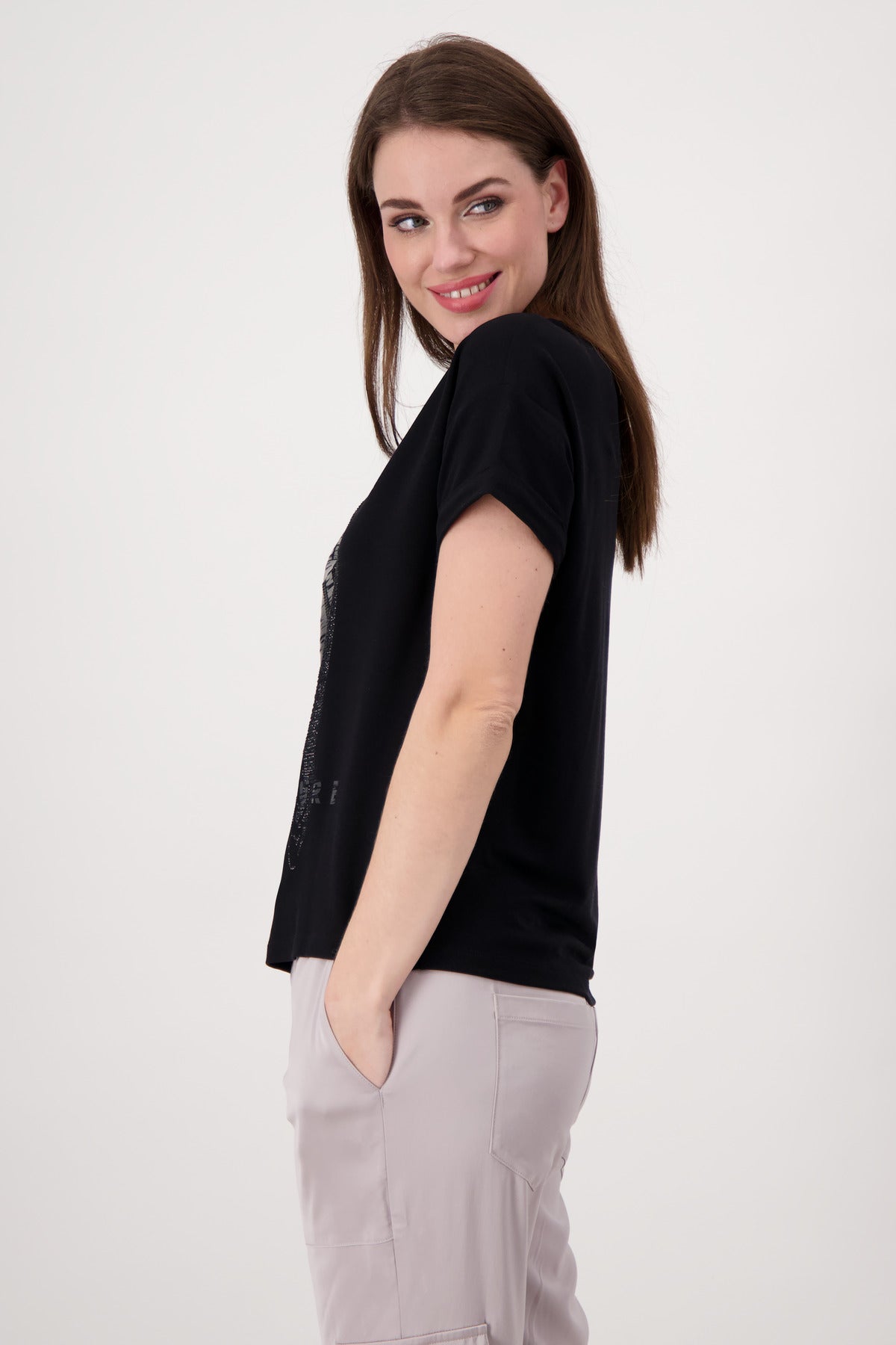 T-Shirt, schwarz