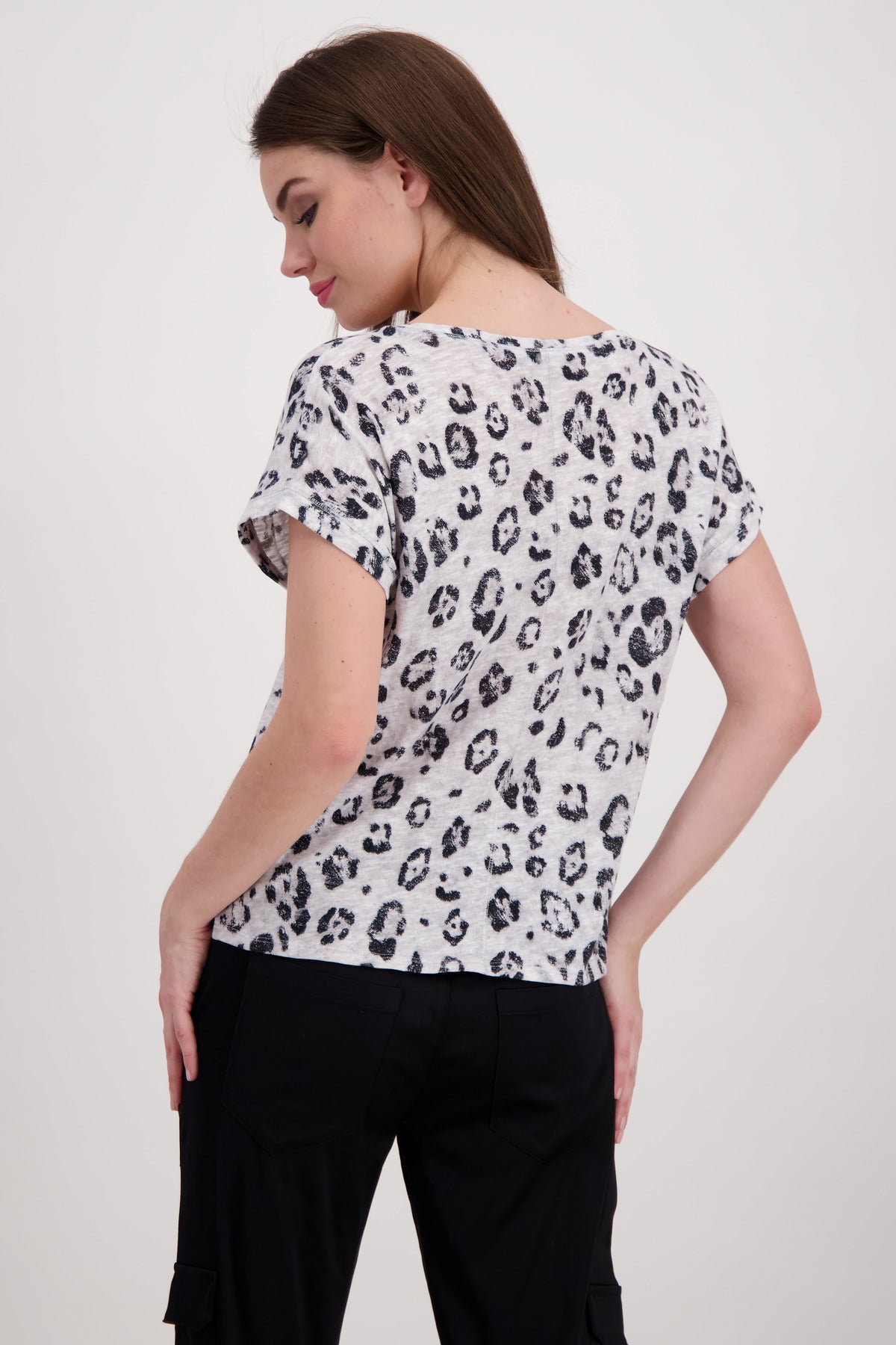 T-Shirt, bambus gemustert