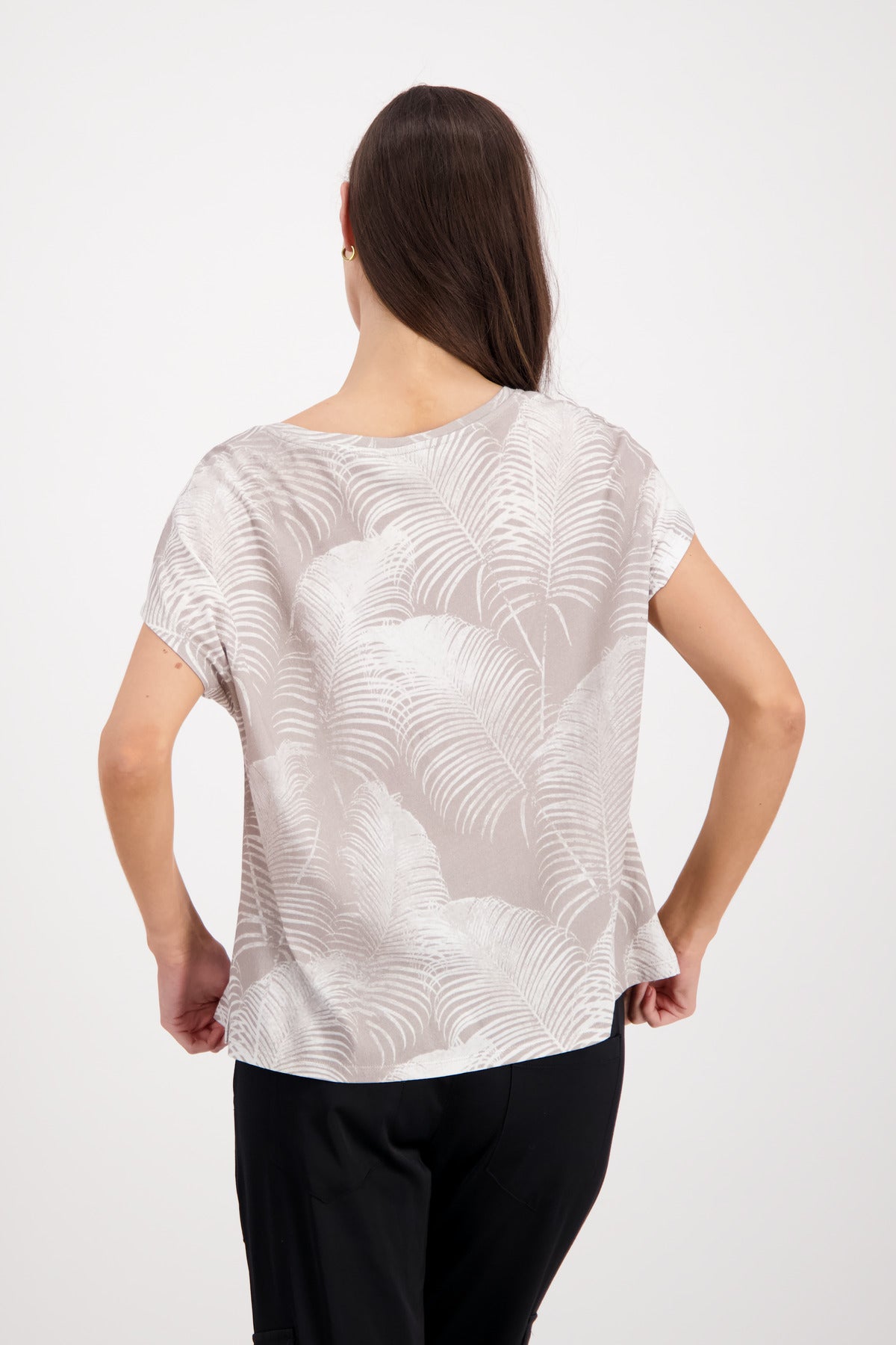 T-Shirt, bambus gemustert