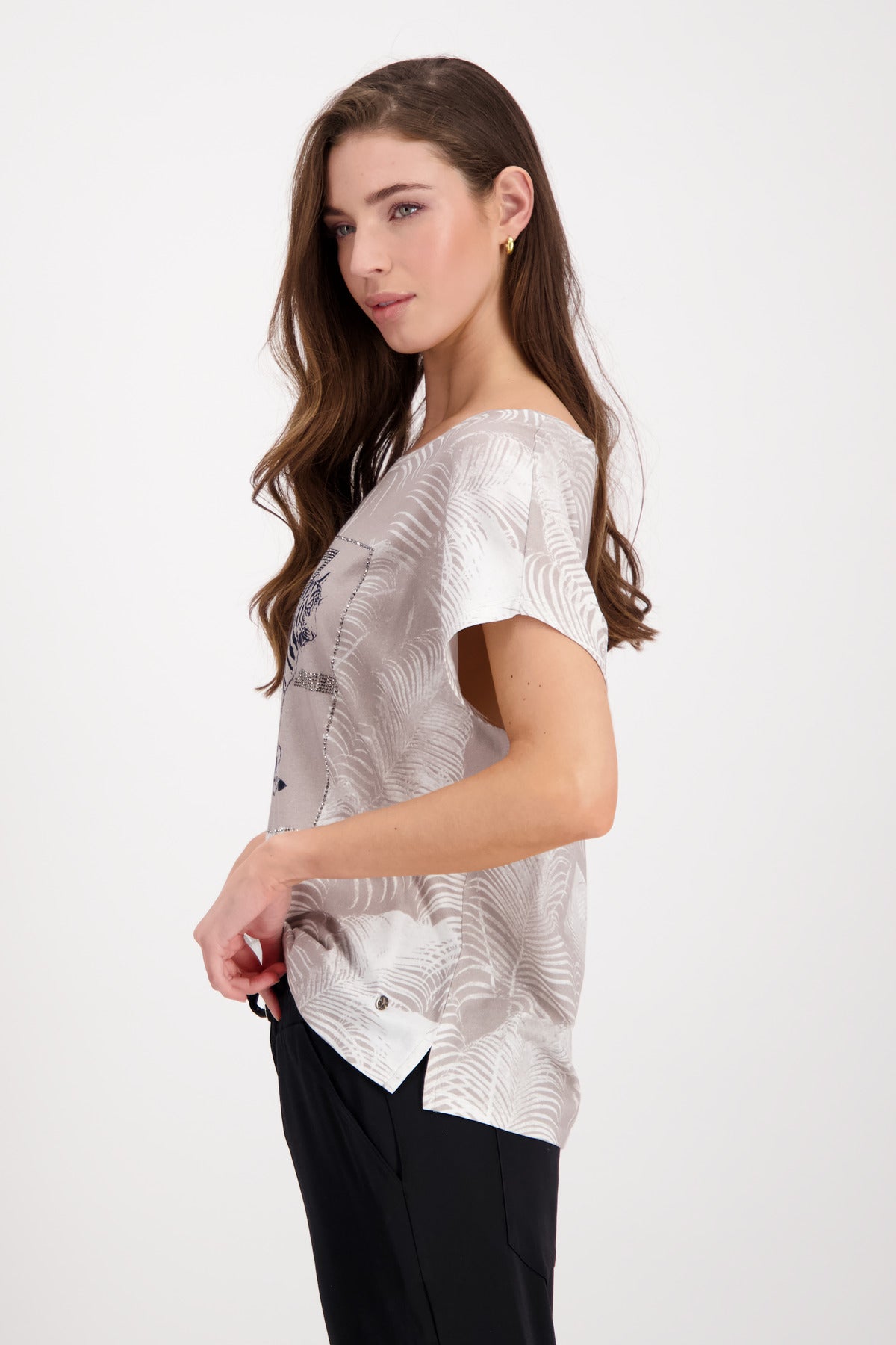 T-Shirt, bambus gemustert
