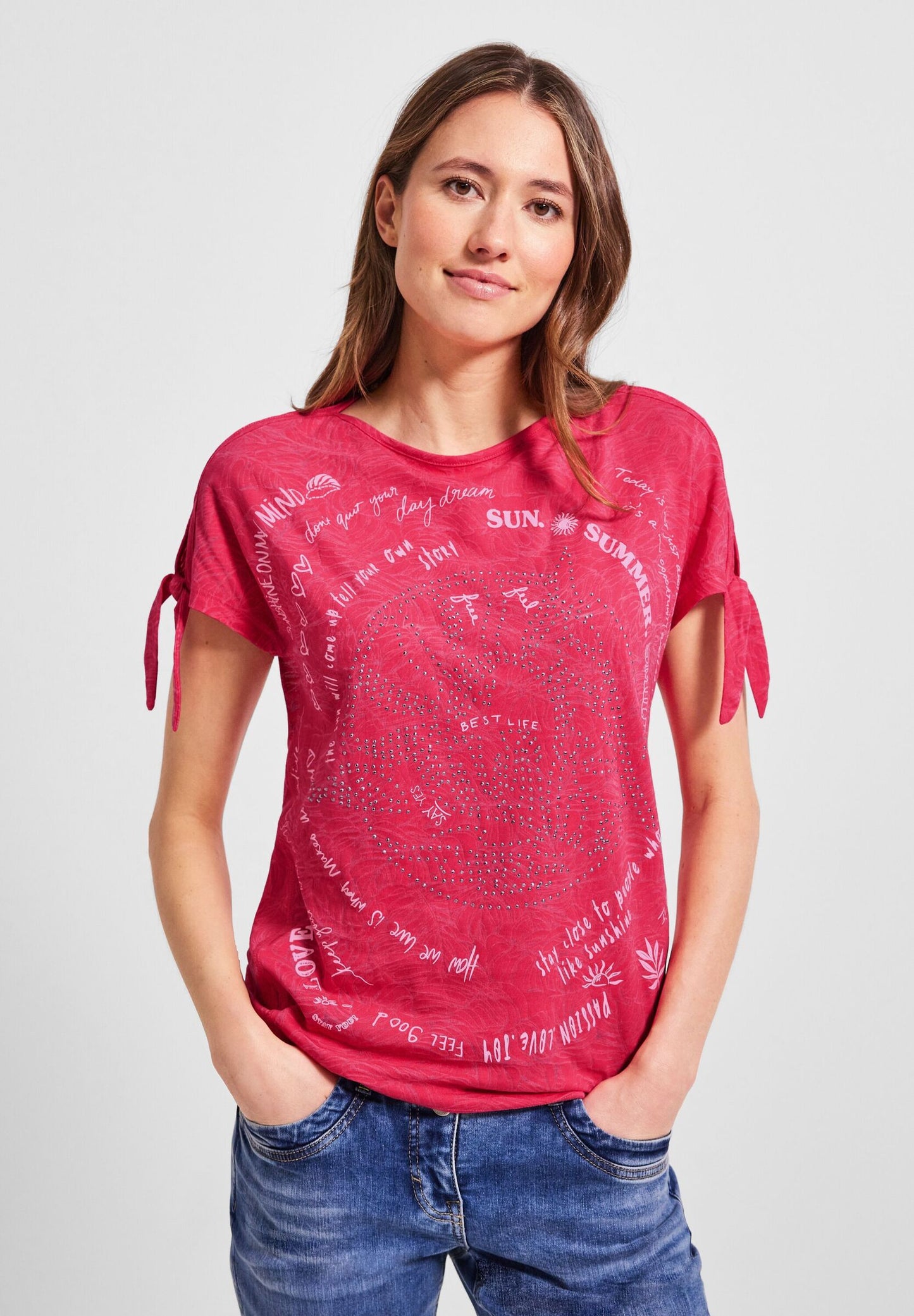 T-Shirt mit Knotendetail