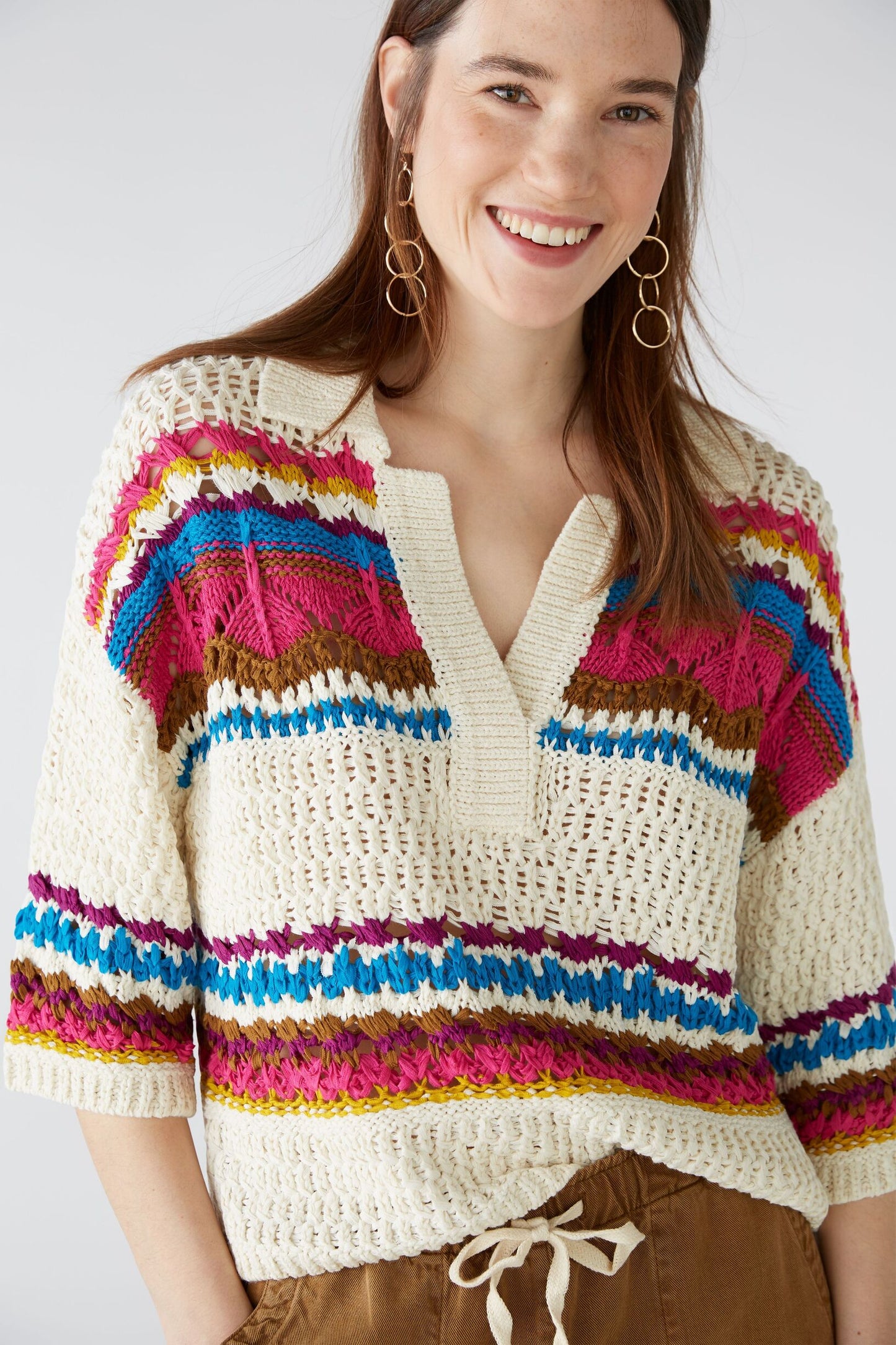 Pullover in Häckeloptik