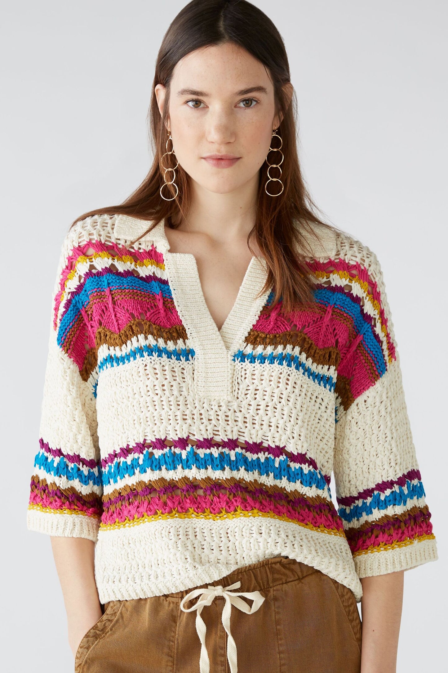 Pullover in Häckeloptik