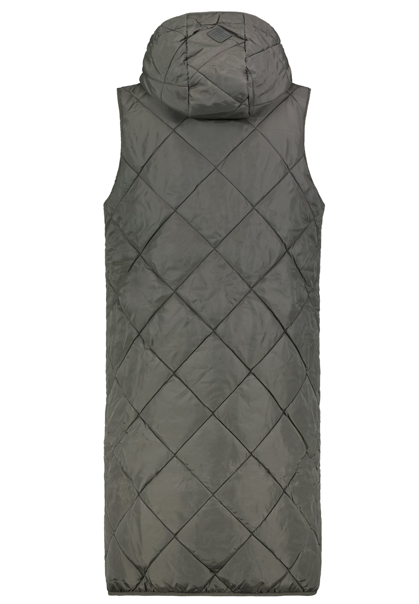 DOB Rautensteppweste, grosse Kapuze, mistletoe green