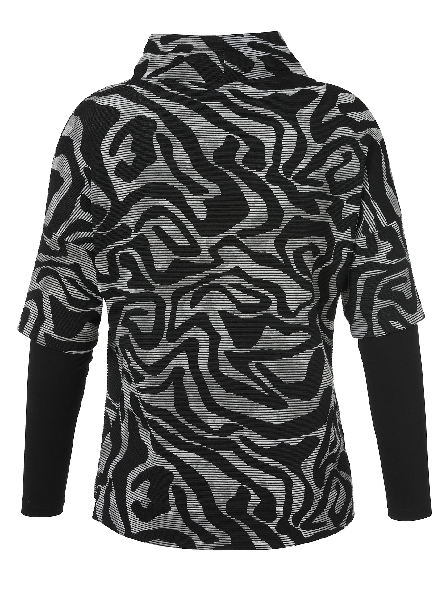 Sweatshirt Kragen 1/1 Arm Druck