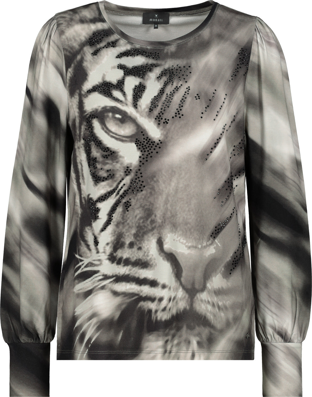 Pullover, frozen green gemustert