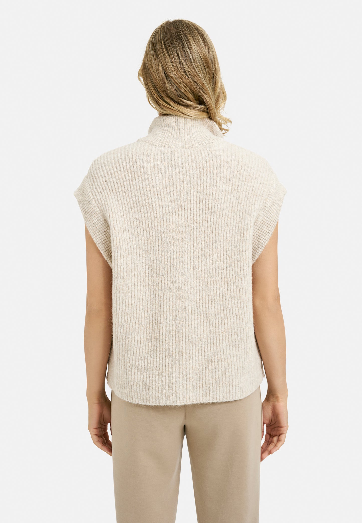 Pullunder w stand up collar and zipper