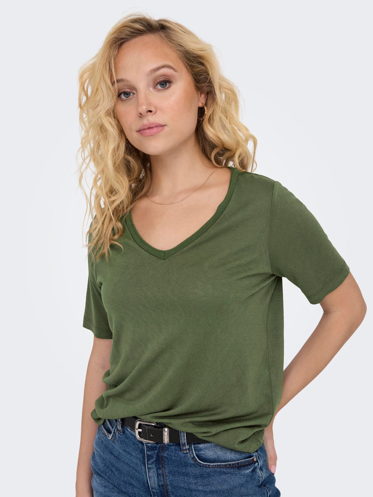 ONLELISE S/S V-NECK TOP JRS NOOS