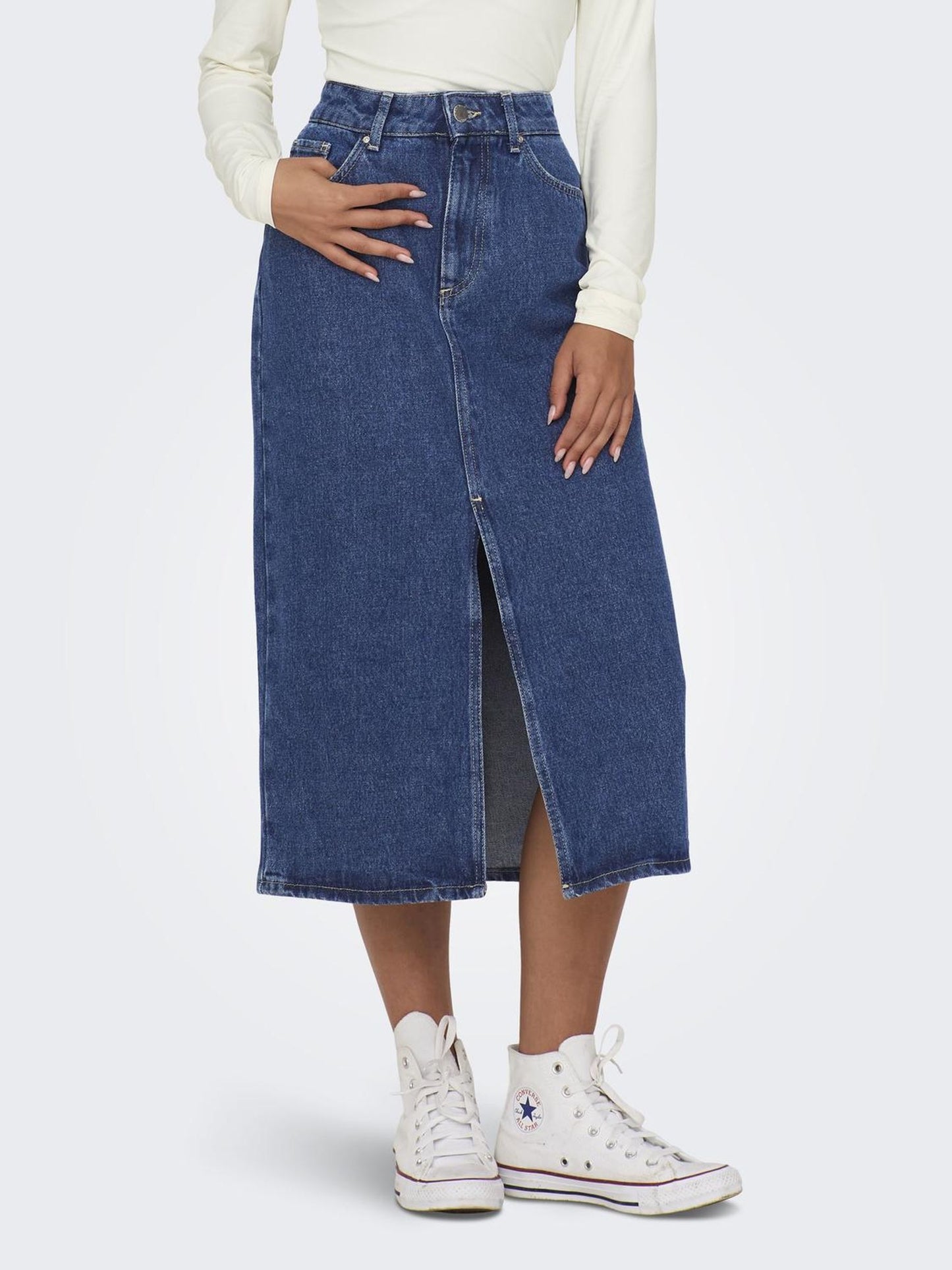 ONLBIANCA MIDI SKIRT DNM REA NOOS