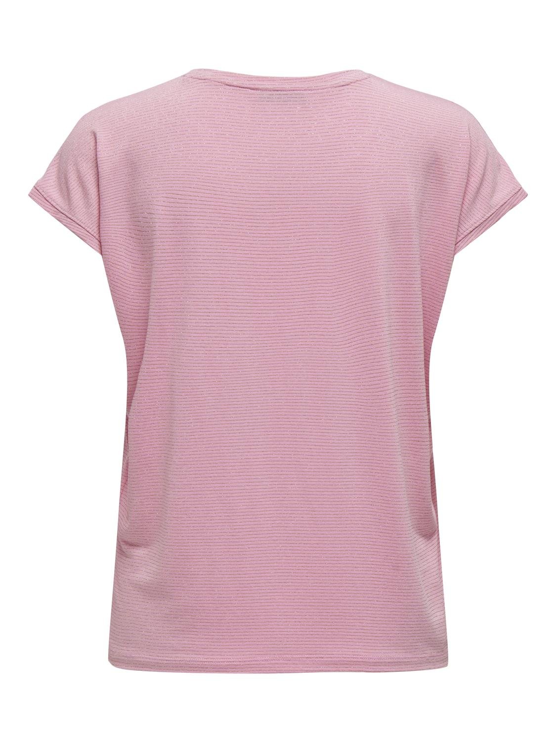 ONLCLAUDIA S/S GLITTER STRIPE TOP JRS