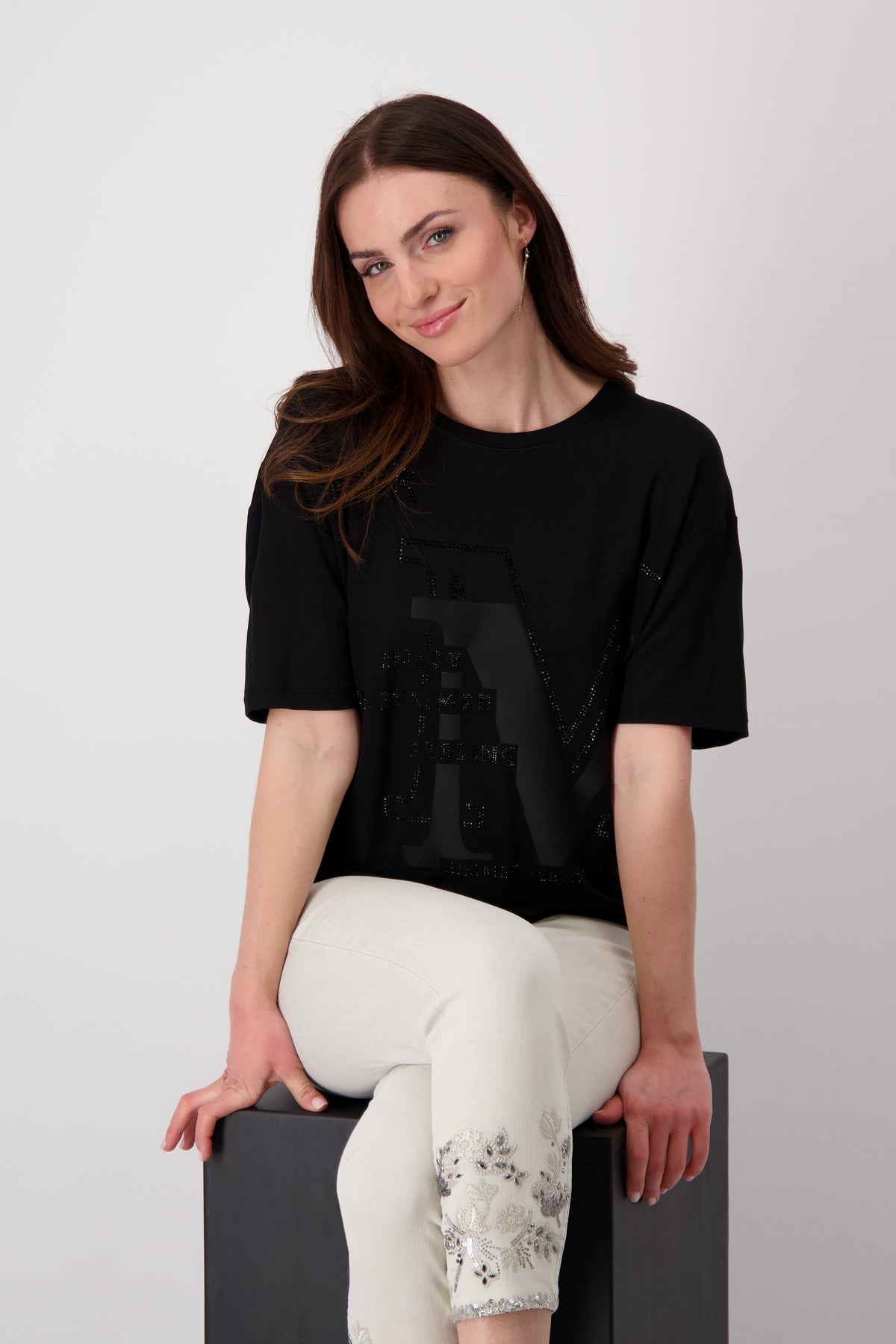 T-Shirt, schwarz