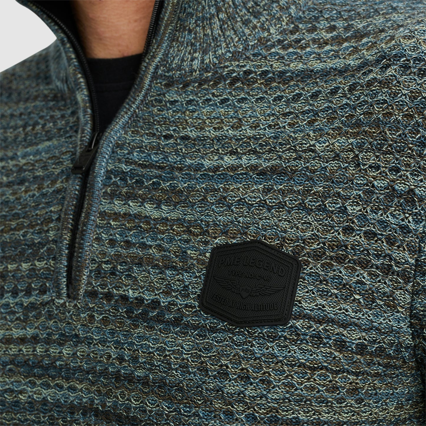 Half zip collar colormix