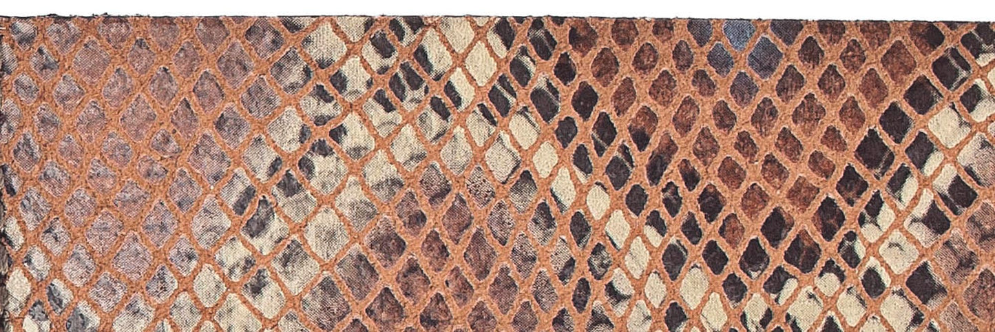 35 mm Ledergürtel, henna rot / multicolor
