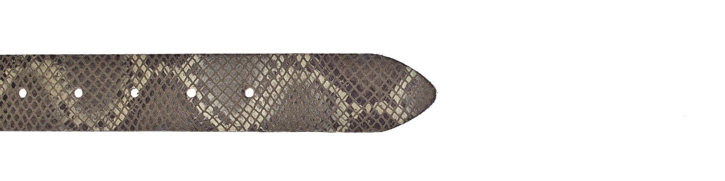35 mm Ledergürtel, henna rot / multicolor