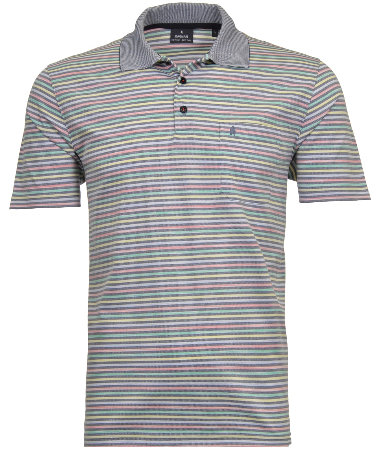Softknit-Poloshirt Sommerstreifen