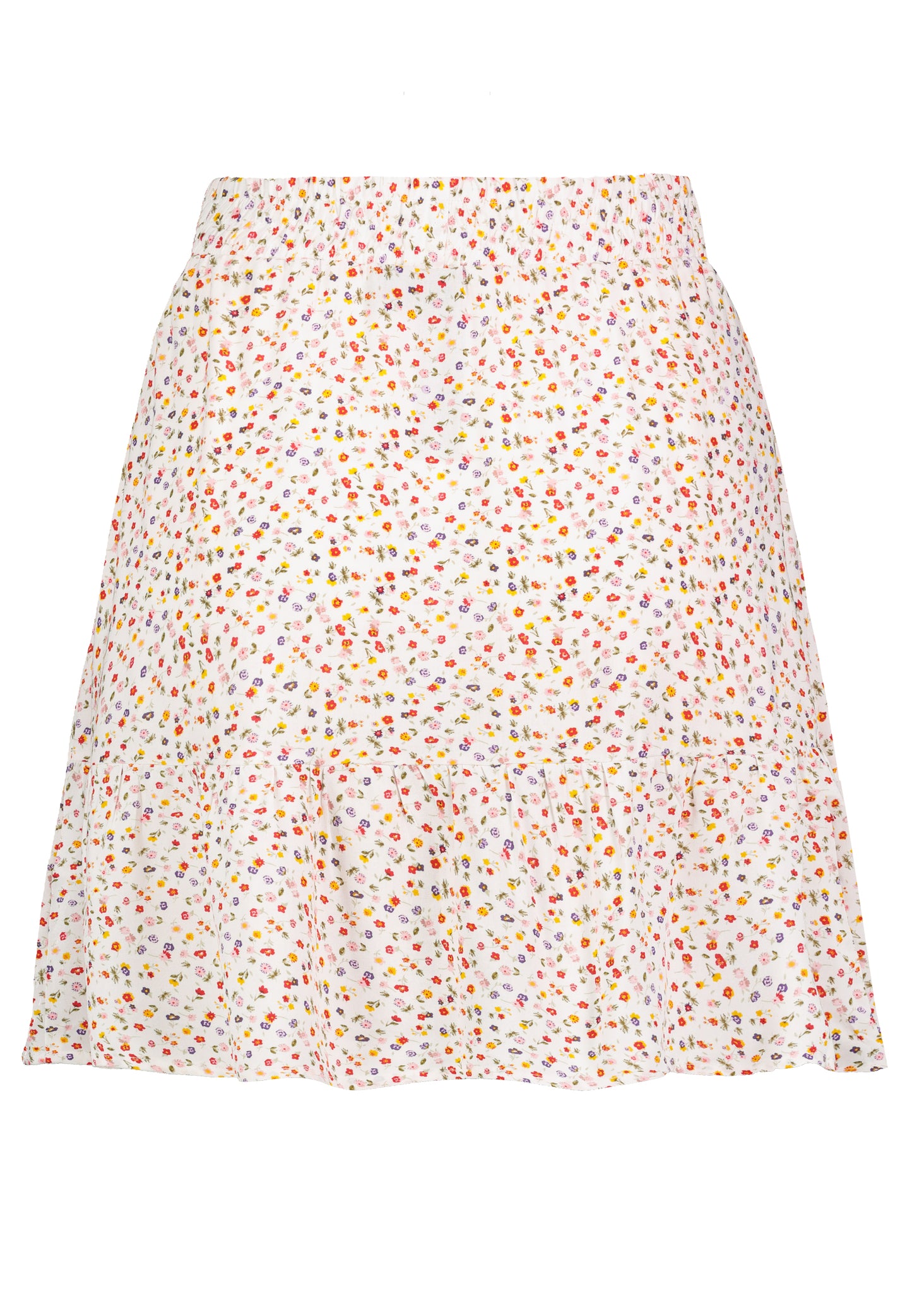 Volantrock, Mini, Teilungsnaht, Gummibund in Taille