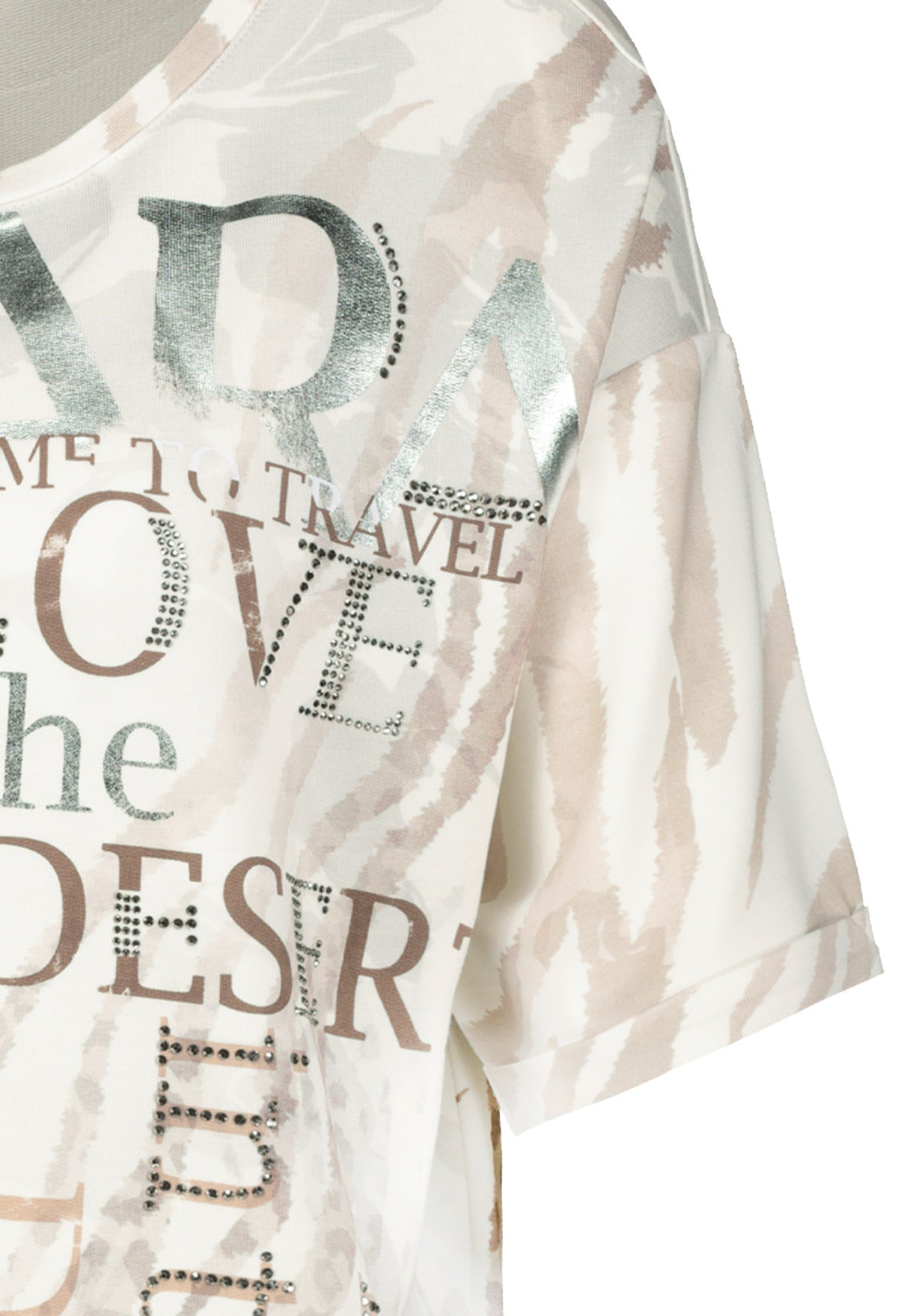 Shirt, sandstone gemustert