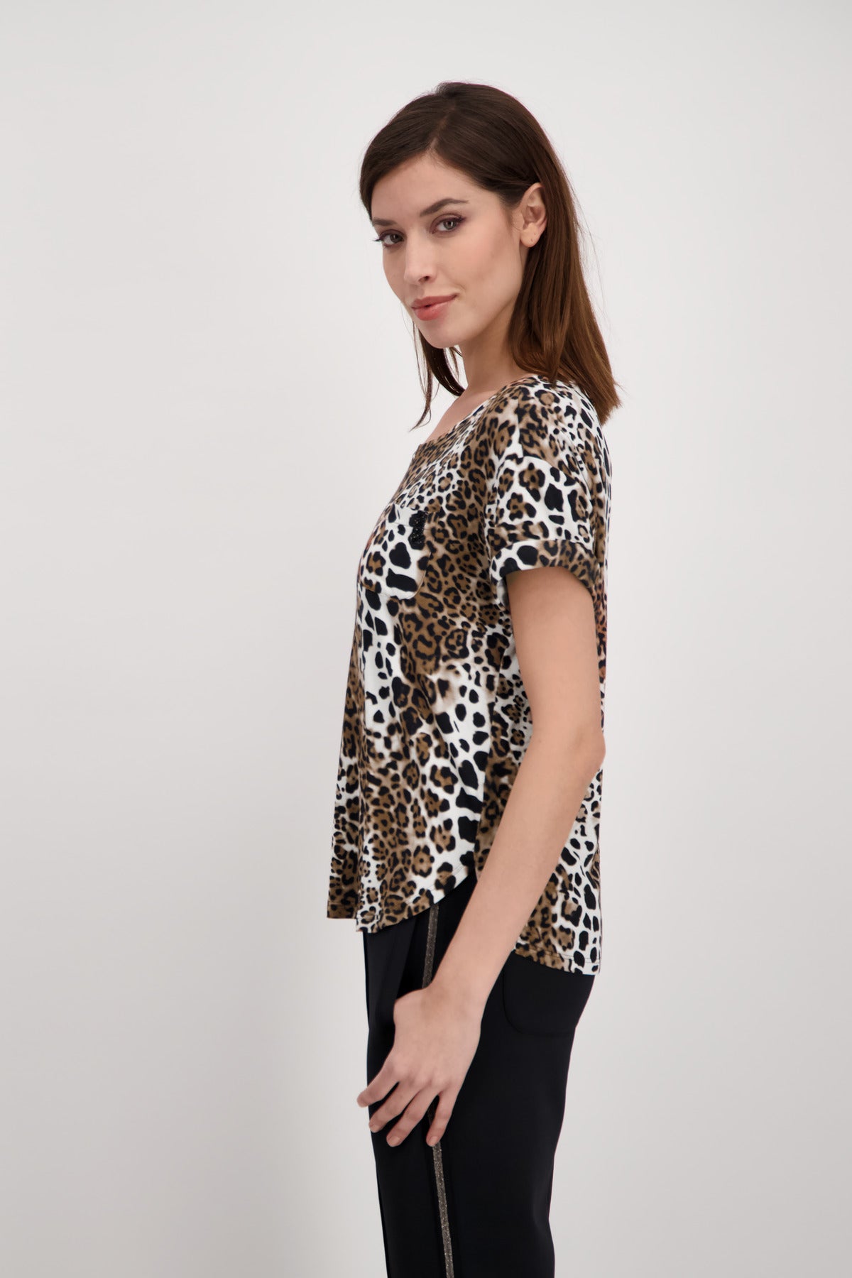 Shirt, krokant gemustert