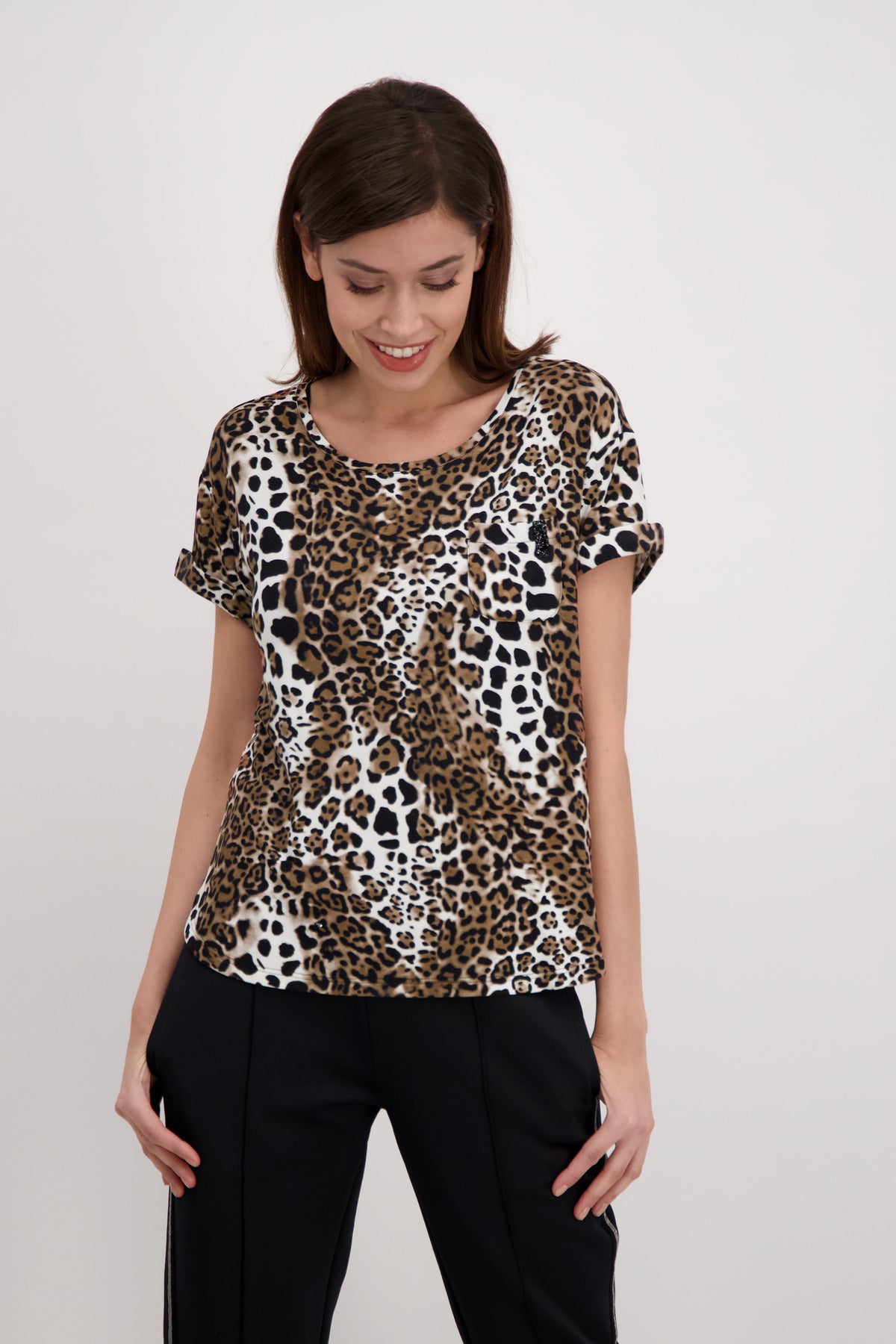 Shirt, krokant gemustert