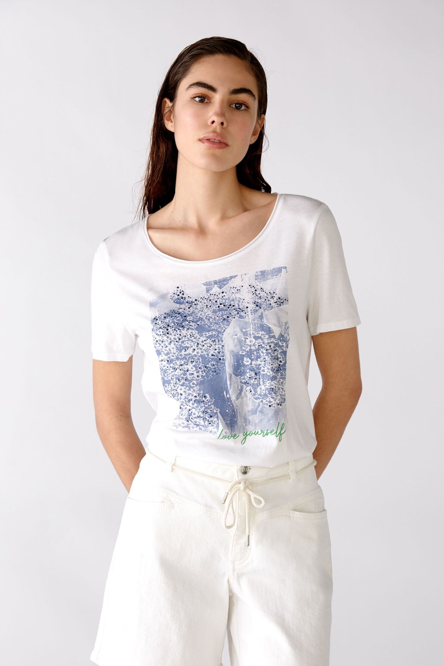 T-Shirt mit Ziersteinen