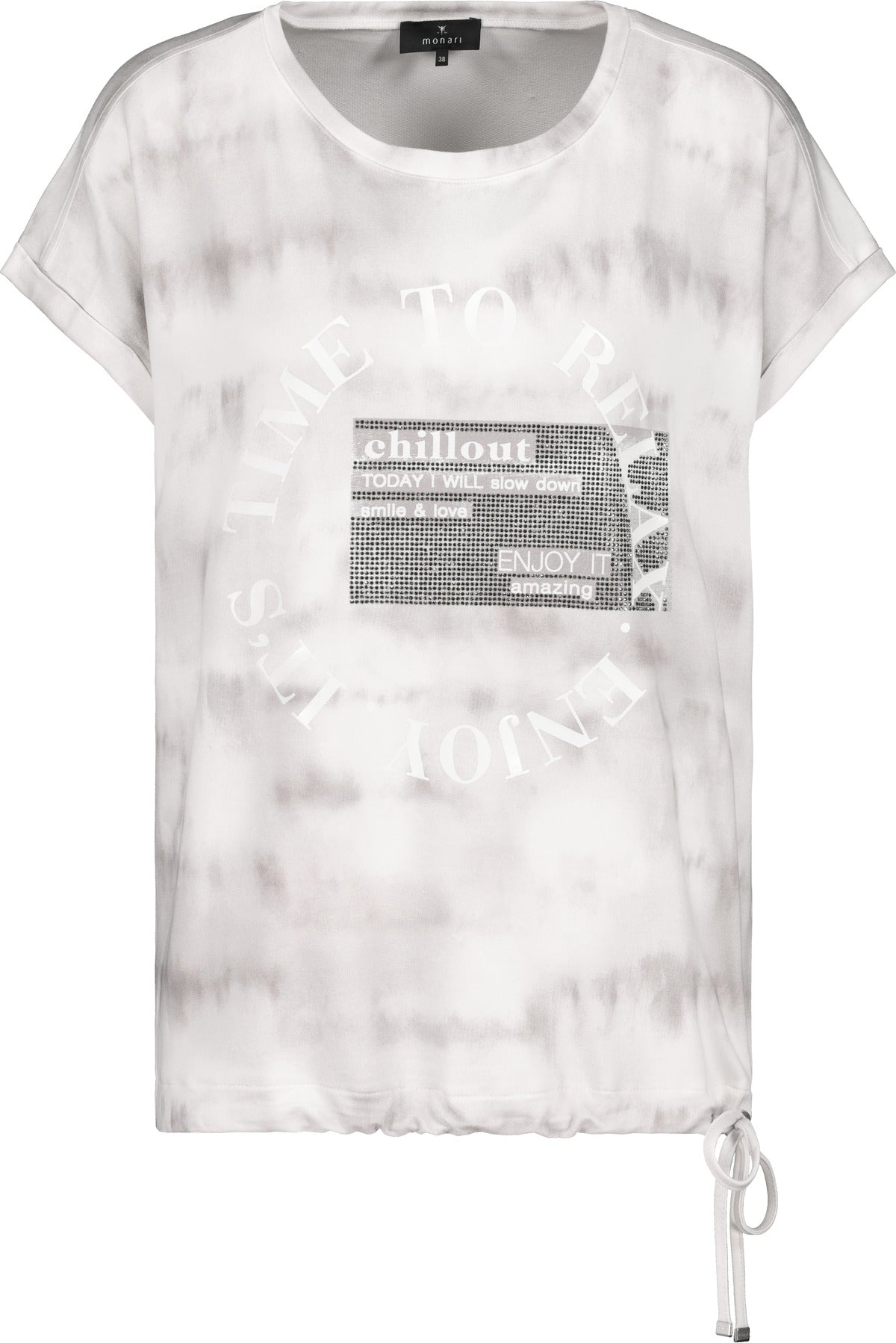 Shirt, greige gemustert
