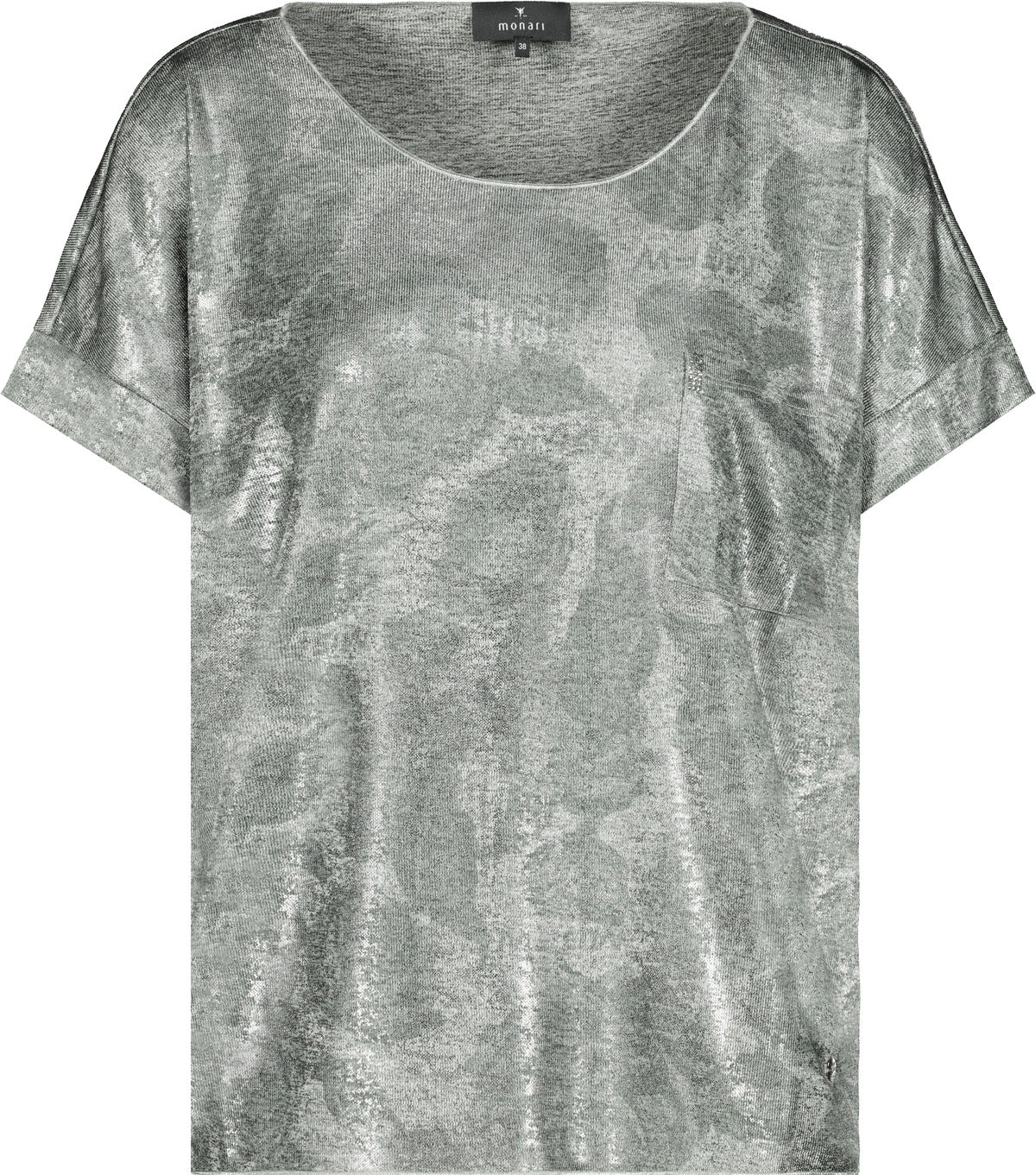 T-Shirt, light khaki gemustert