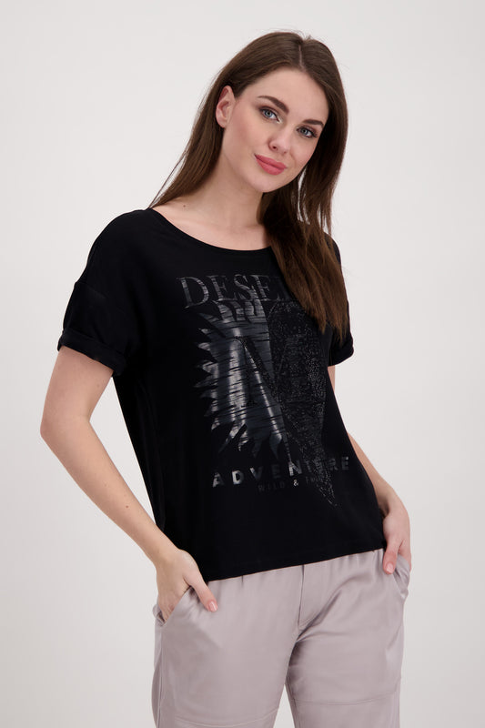 T-Shirt, schwarz