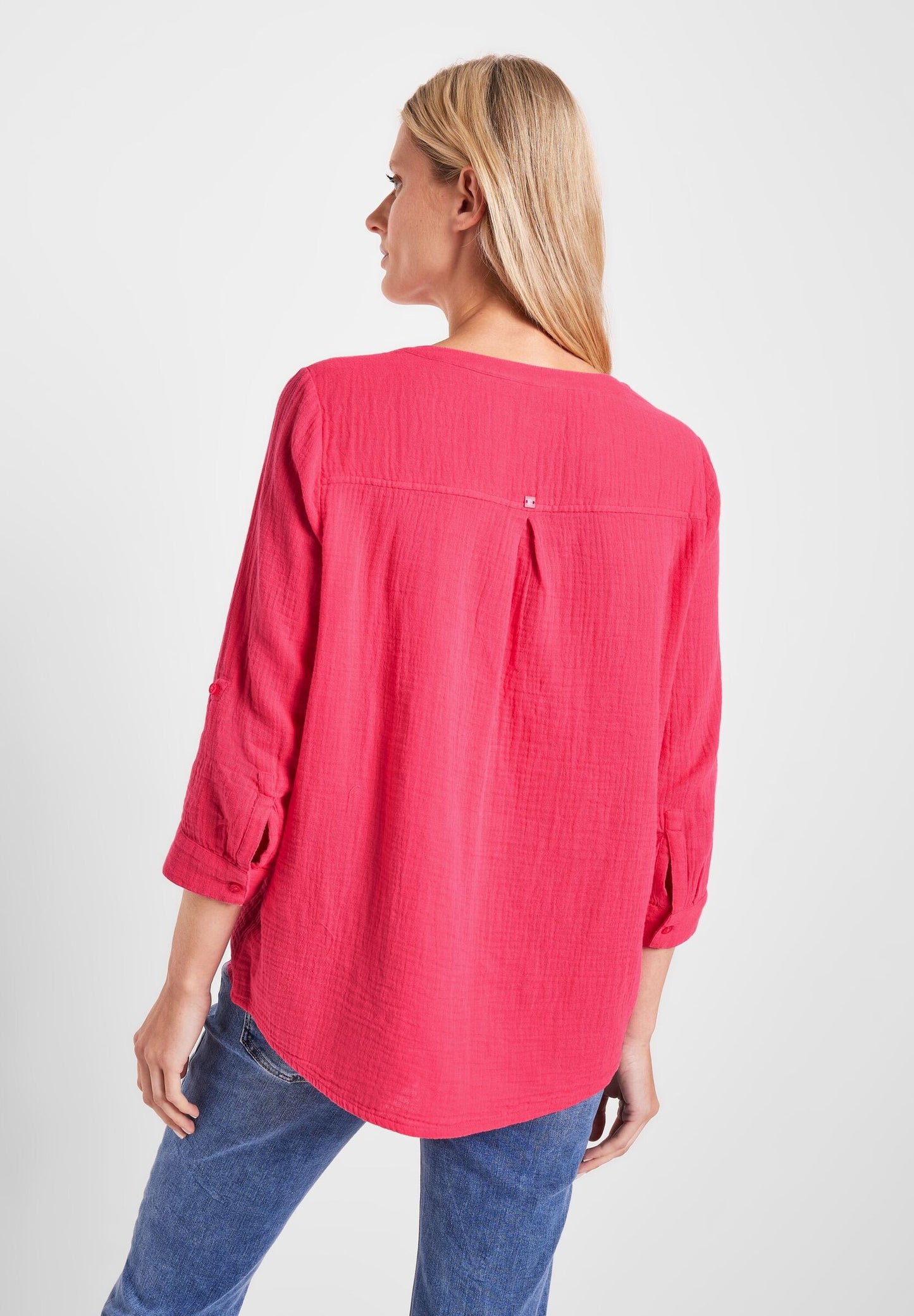 Musselin Bluse mit 3/4 Ärmel