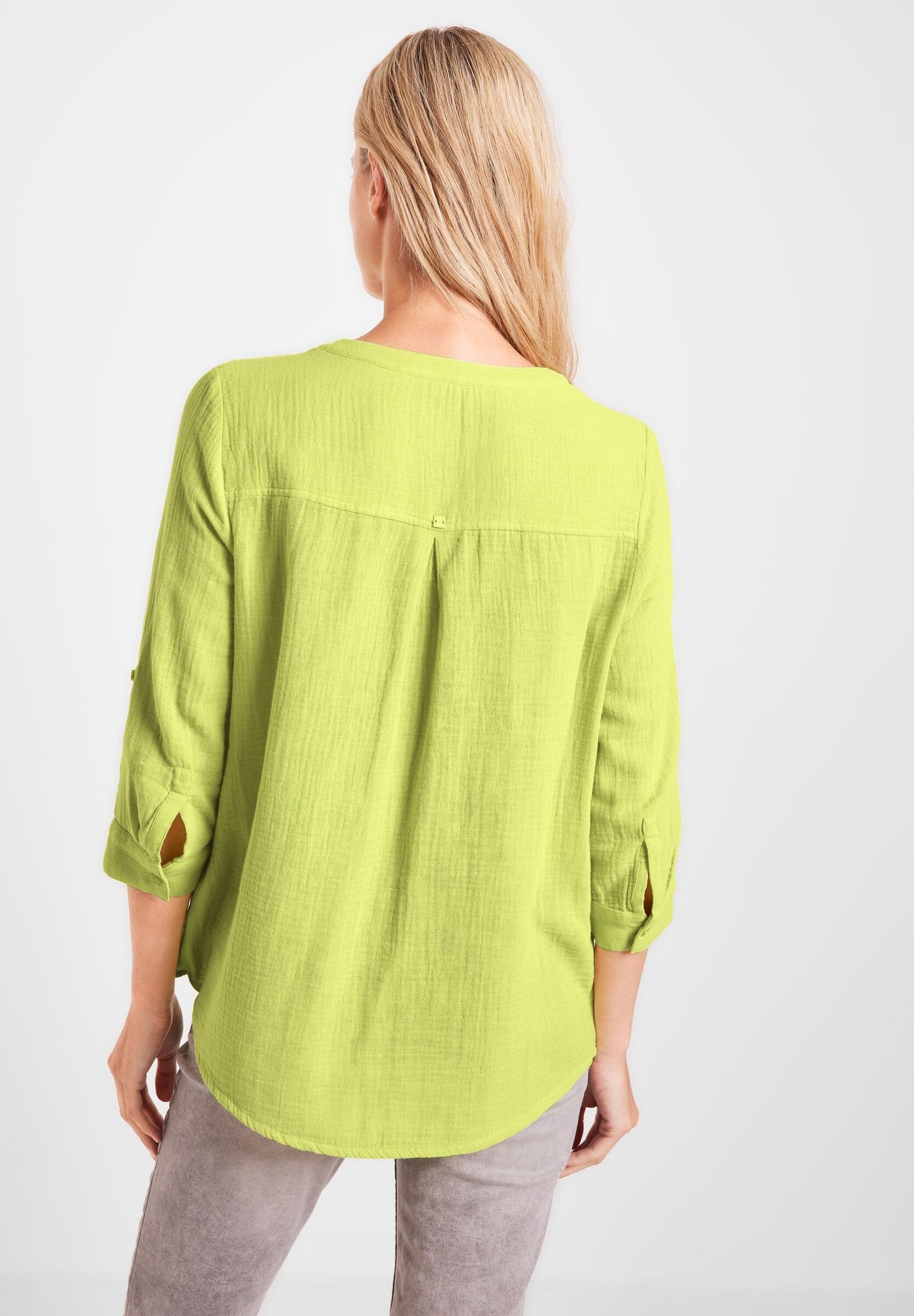 Musselin Bluse mit 3/4 Ärmel