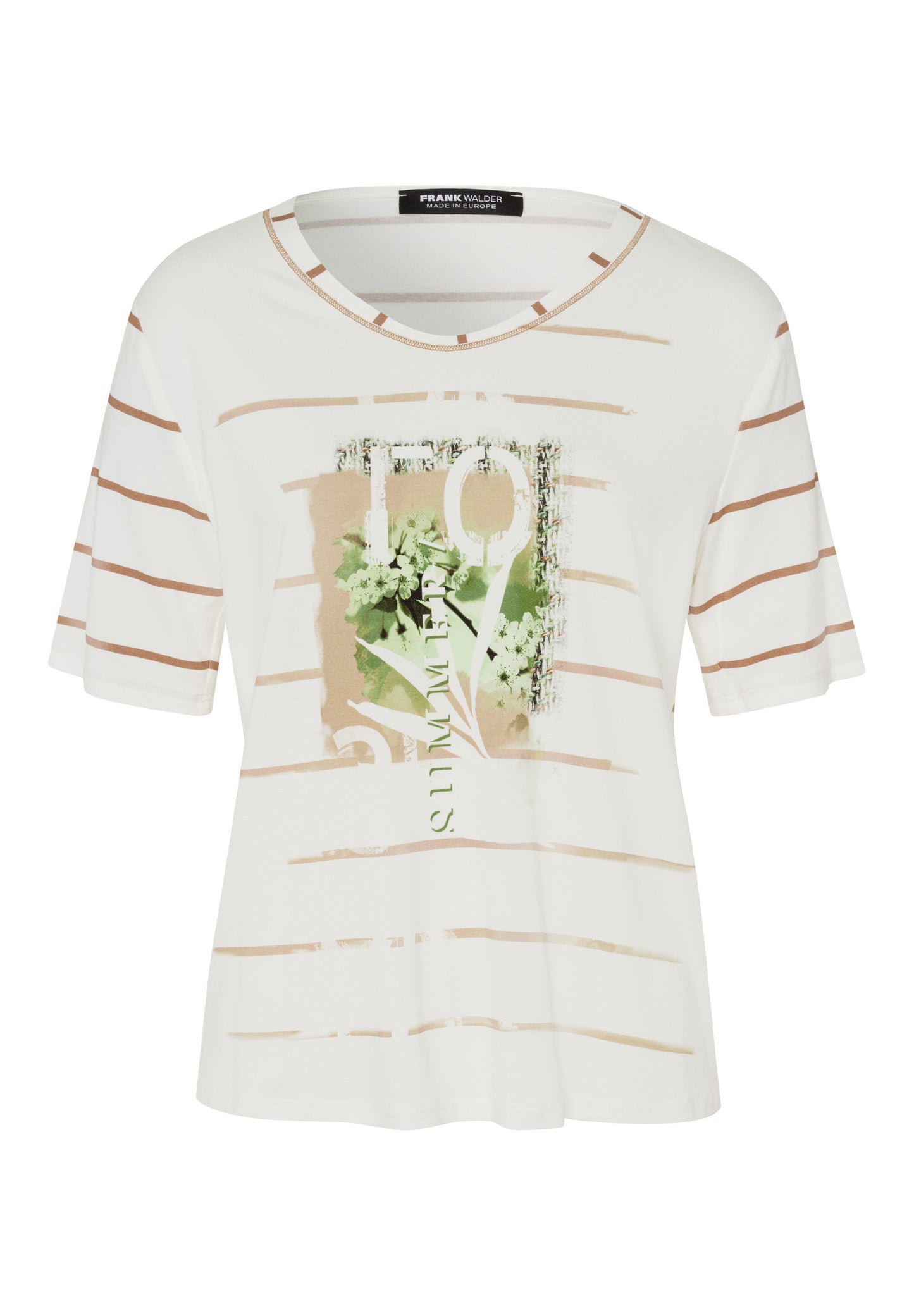 Shirt SUMMER GARDEN mit feminin gestaltetem Ausschnitt