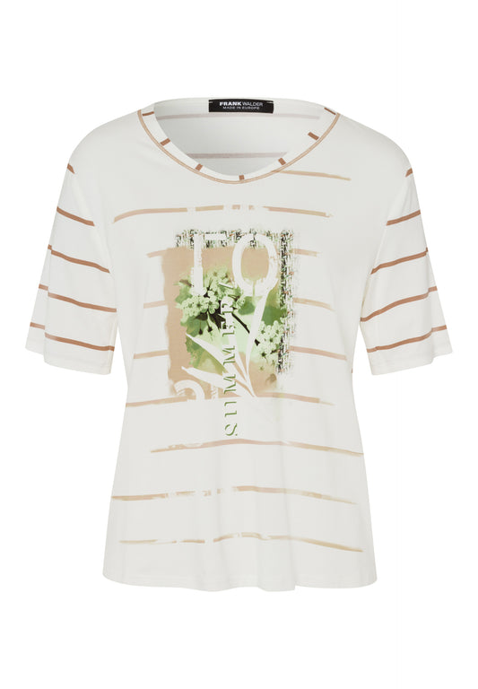 Shirt SUMMER GARDEN mit feminin gestaltetem Ausschnitt