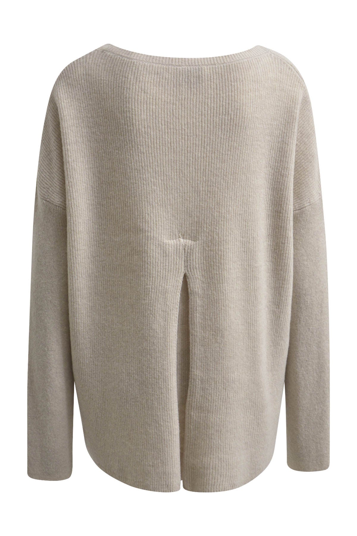 oversized pullover w roundneck and 1/1 sleeves