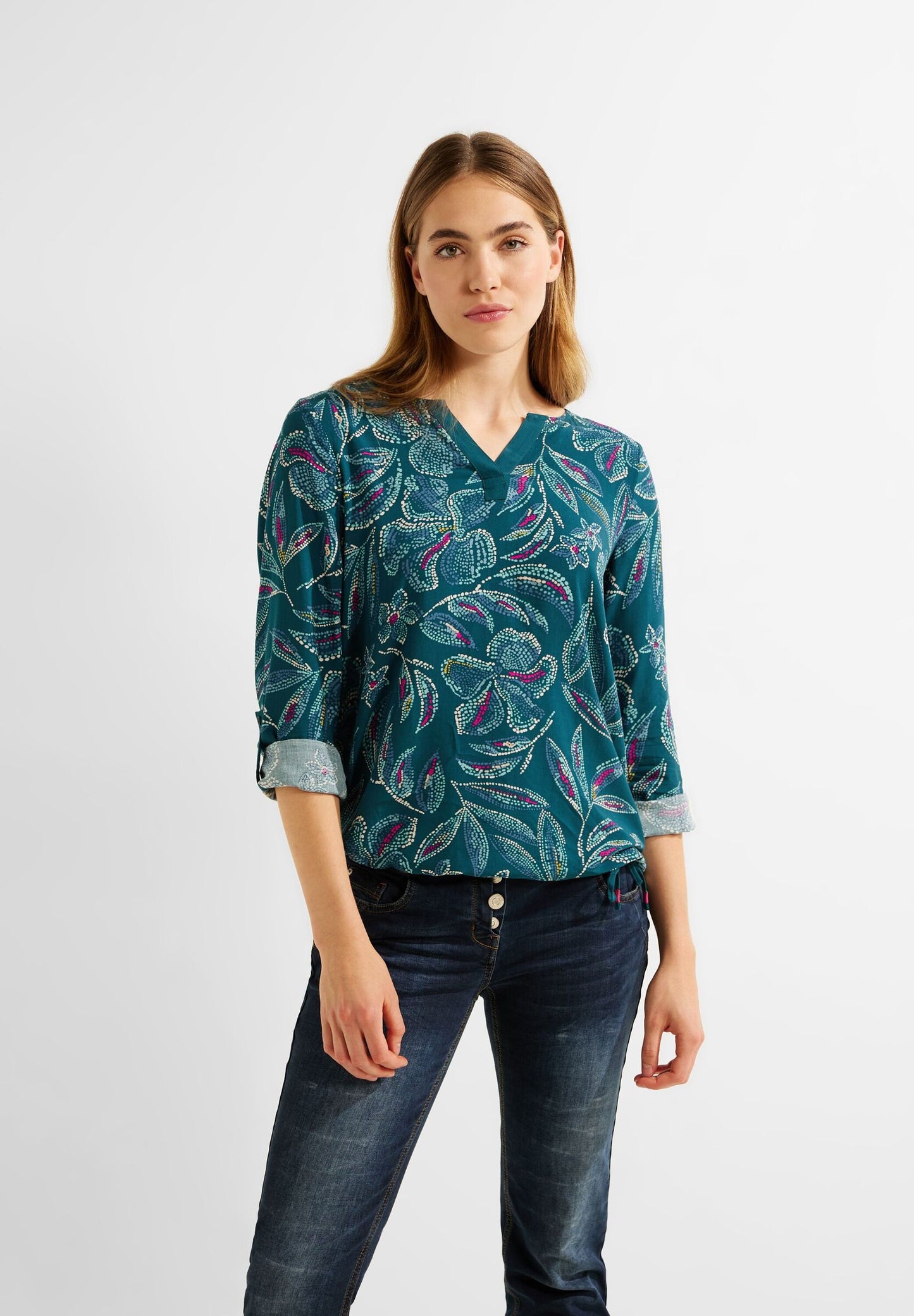 Bluse mit Multicolorprint