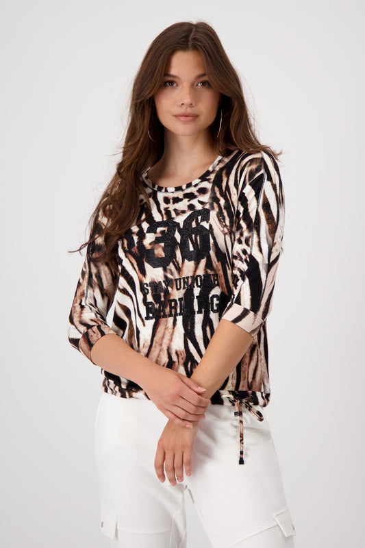 Pullover, schwarz gemustert