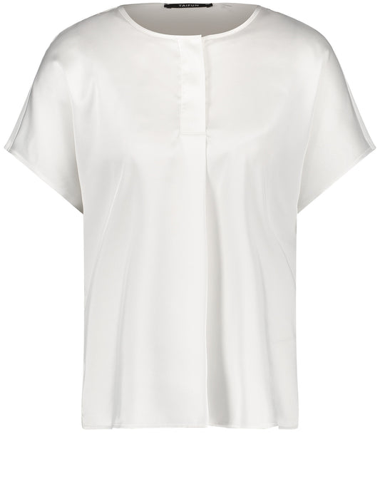 Blusenshirt mit Material-Mix