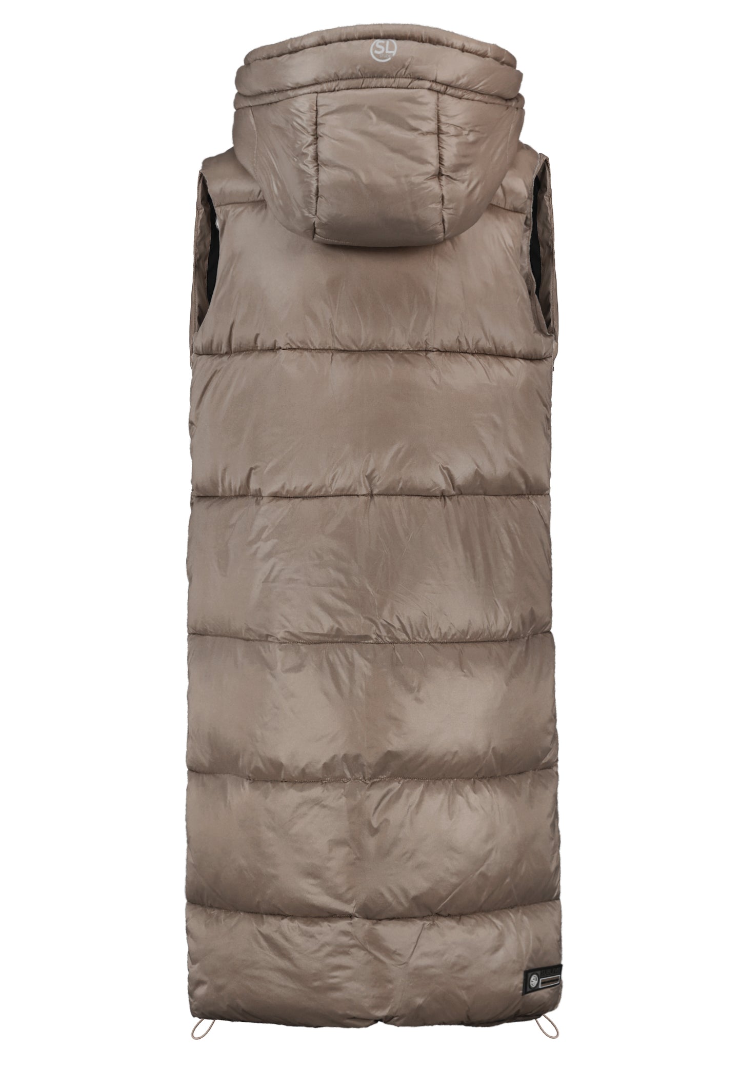DOB lange Steppweste, Stehkragen +, lentil brown