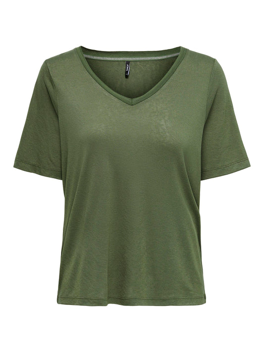ONLELISE S/S V-NECK TOP JRS NOOS