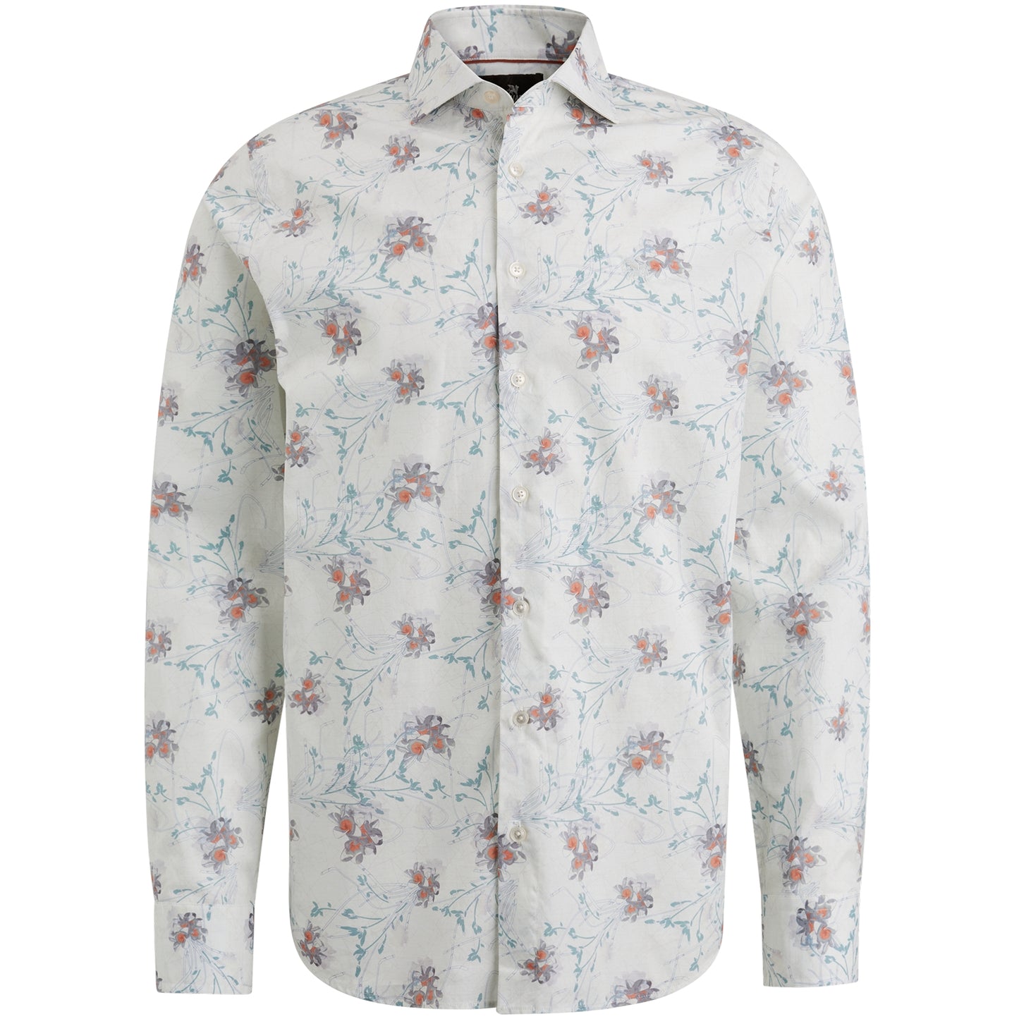 Long Sleeve Shirt Print on fine poplin stretch