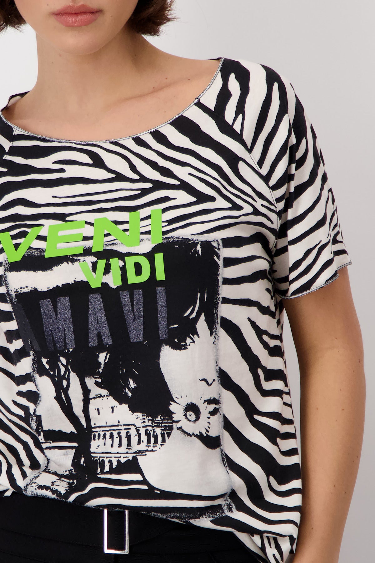 T-Shirt, schwarz gemustert