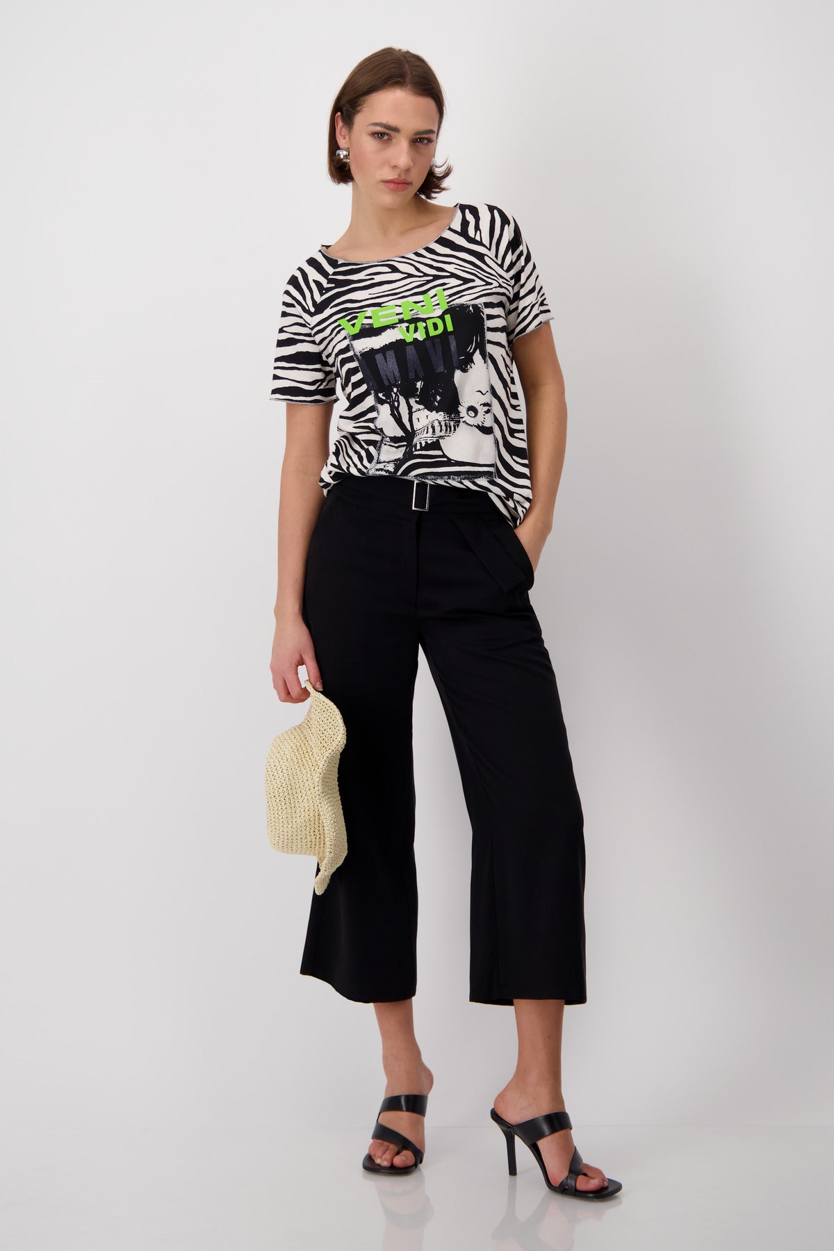 T-Shirt, schwarz gemustert
