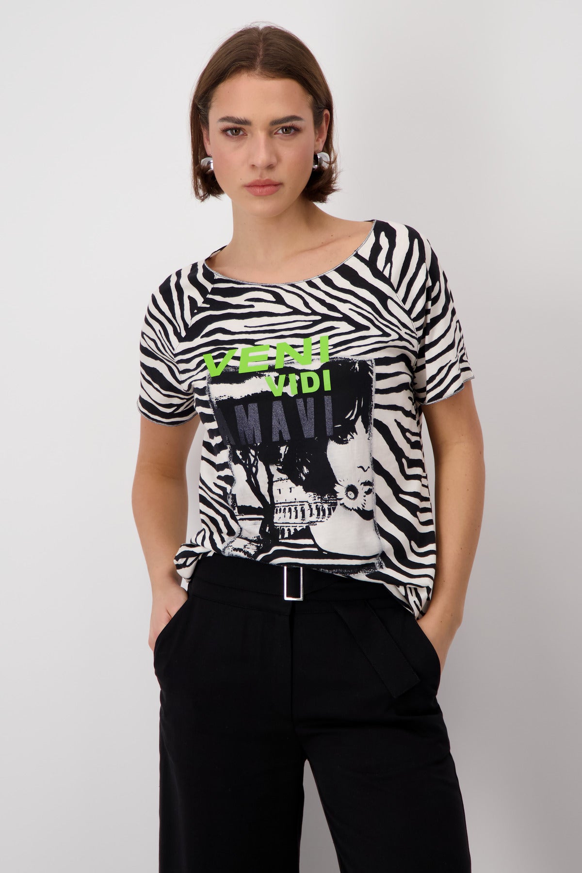 T-Shirt, schwarz gemustert