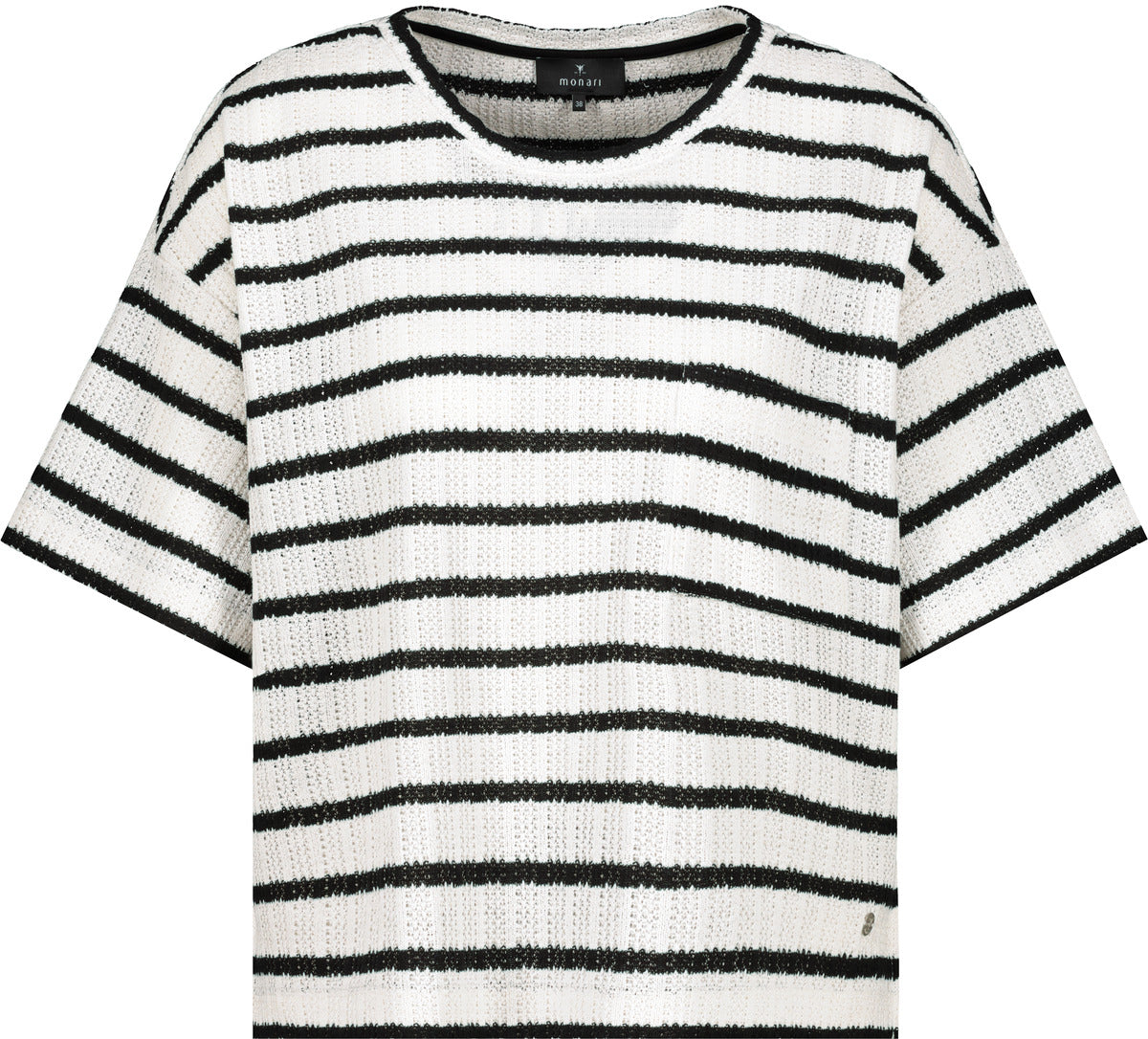 T-Shirt, schwarz Ringel
