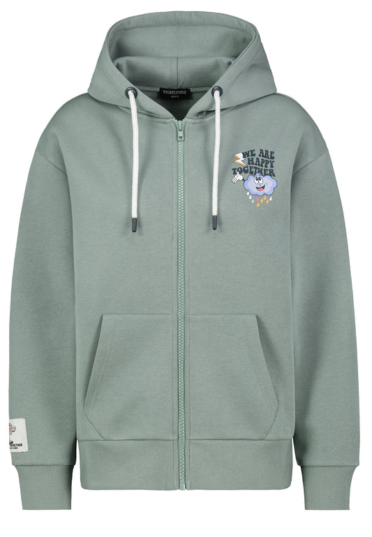 DOB Sweatjacke,langarm, Kapuze mit, canvas beige