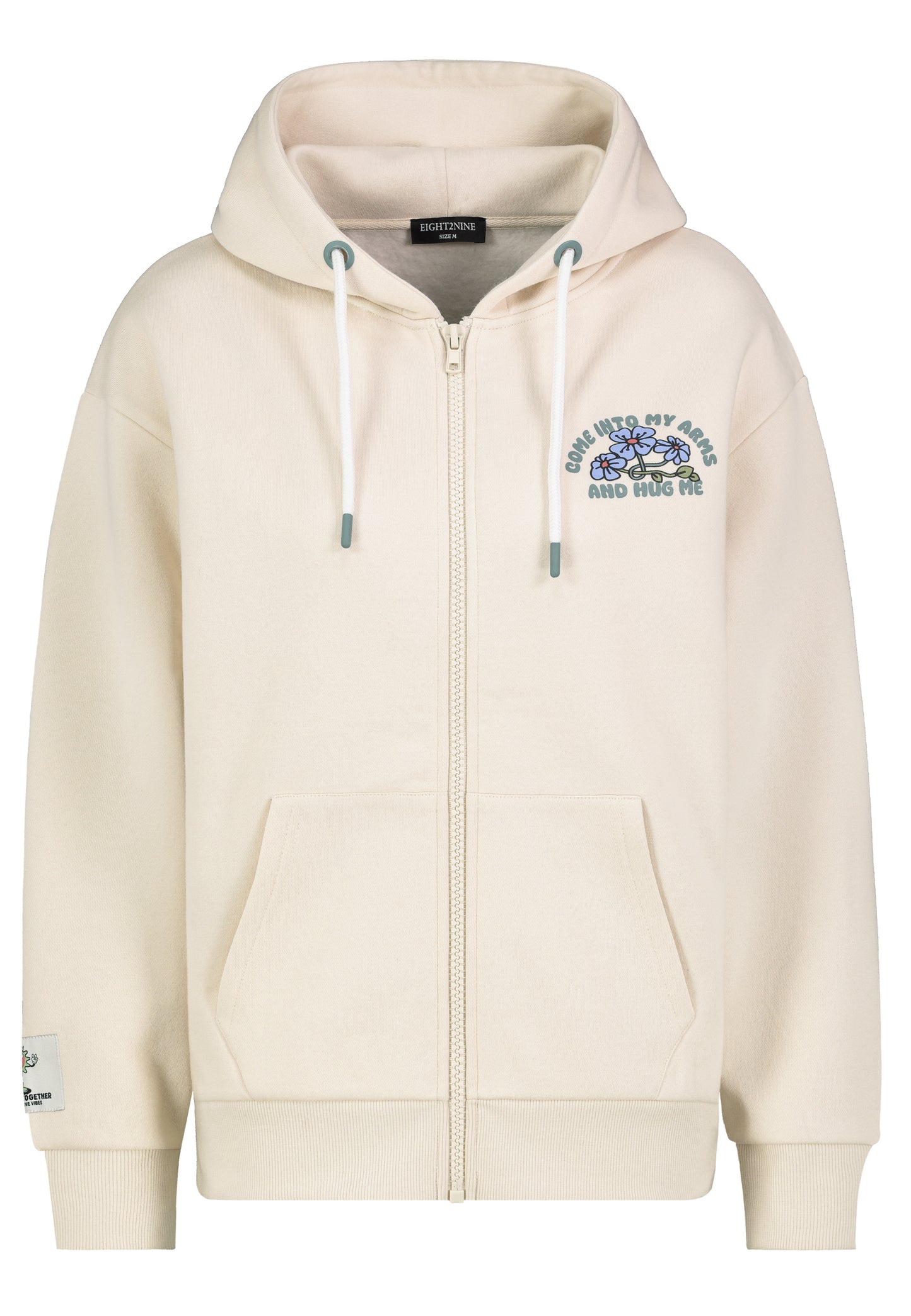 DOB Sweatjacke,langarm, Kapuze mit, canvas beige