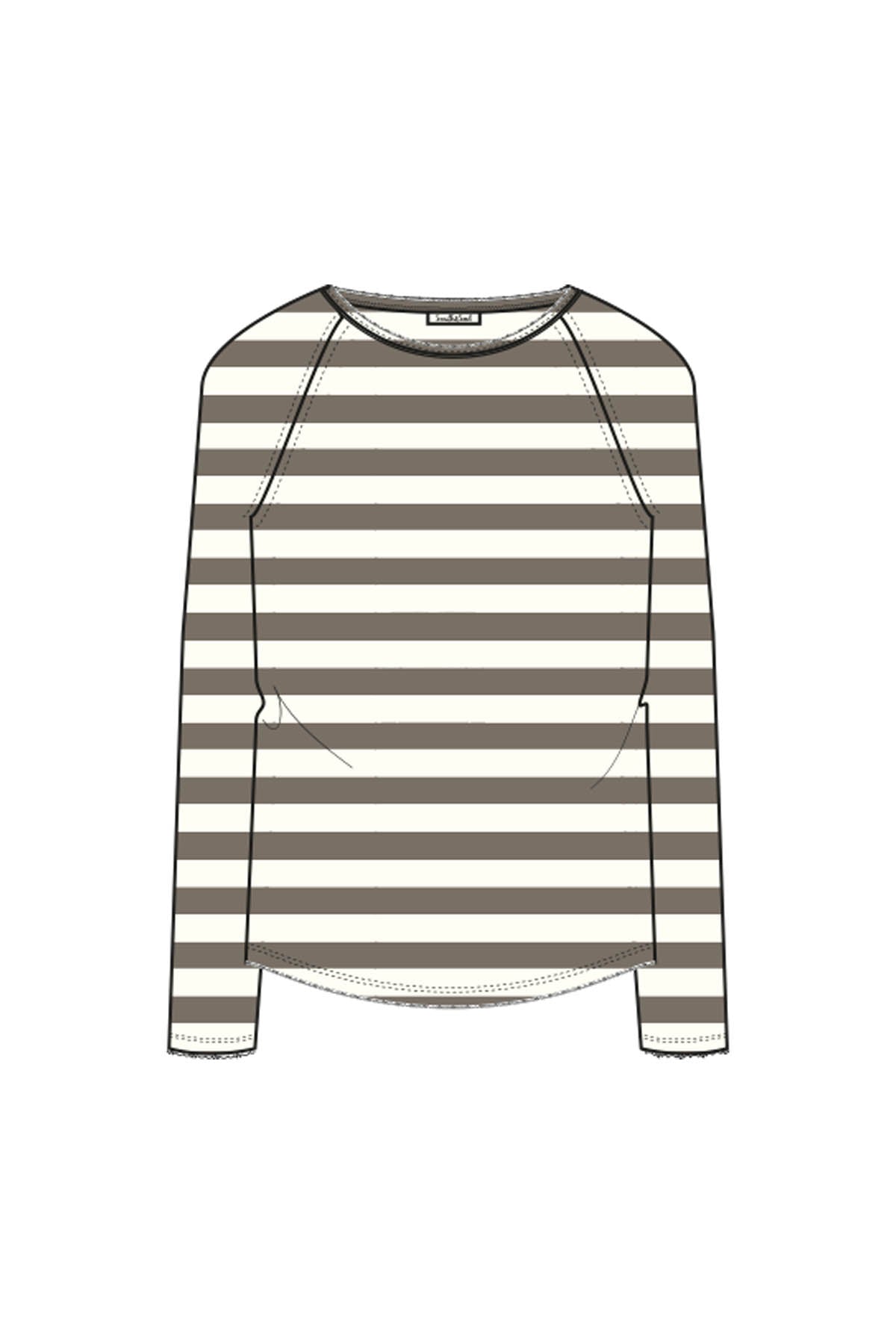 Basic Sweat Raglan Striped