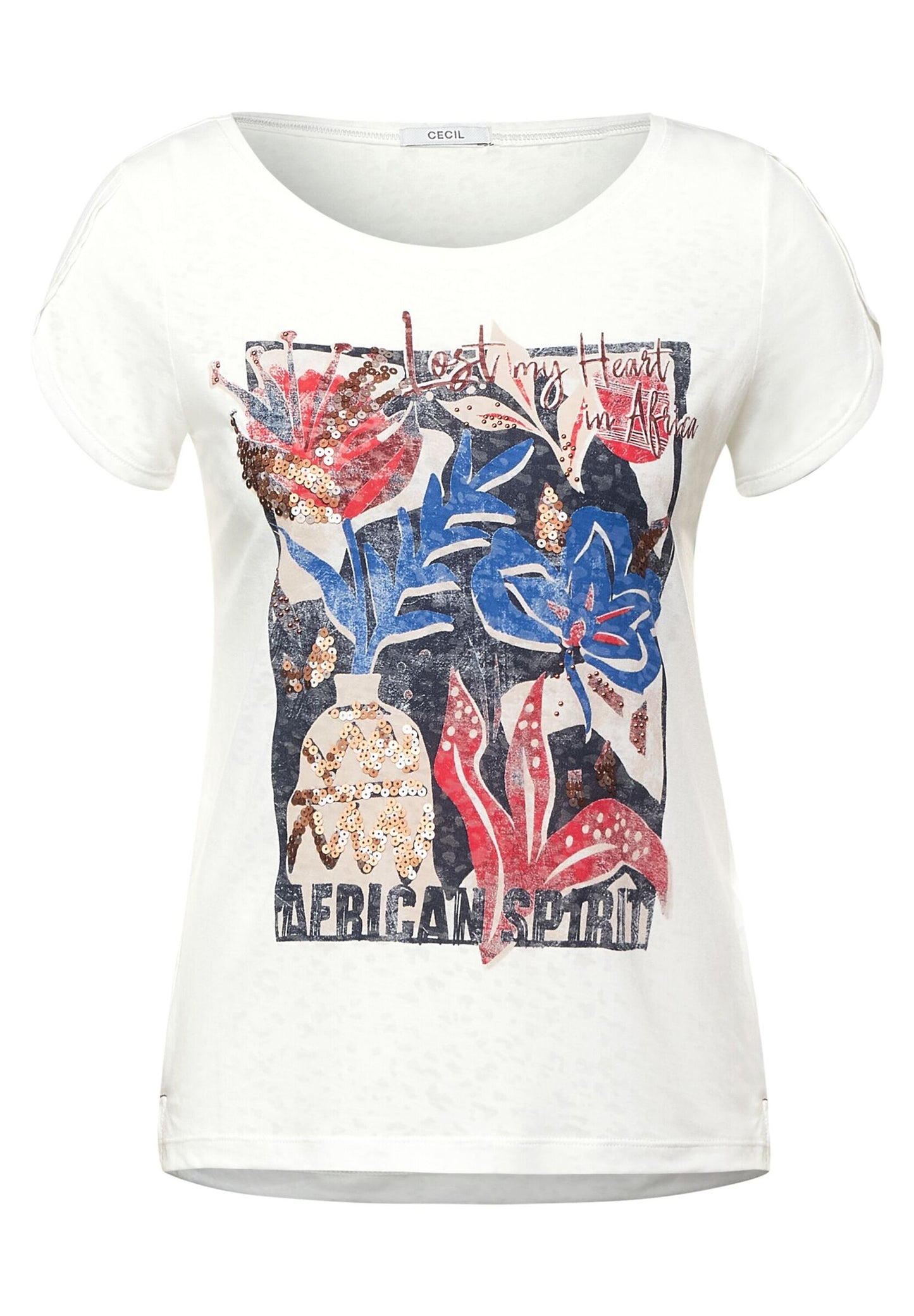 T-Shirt in  Burnout Optik