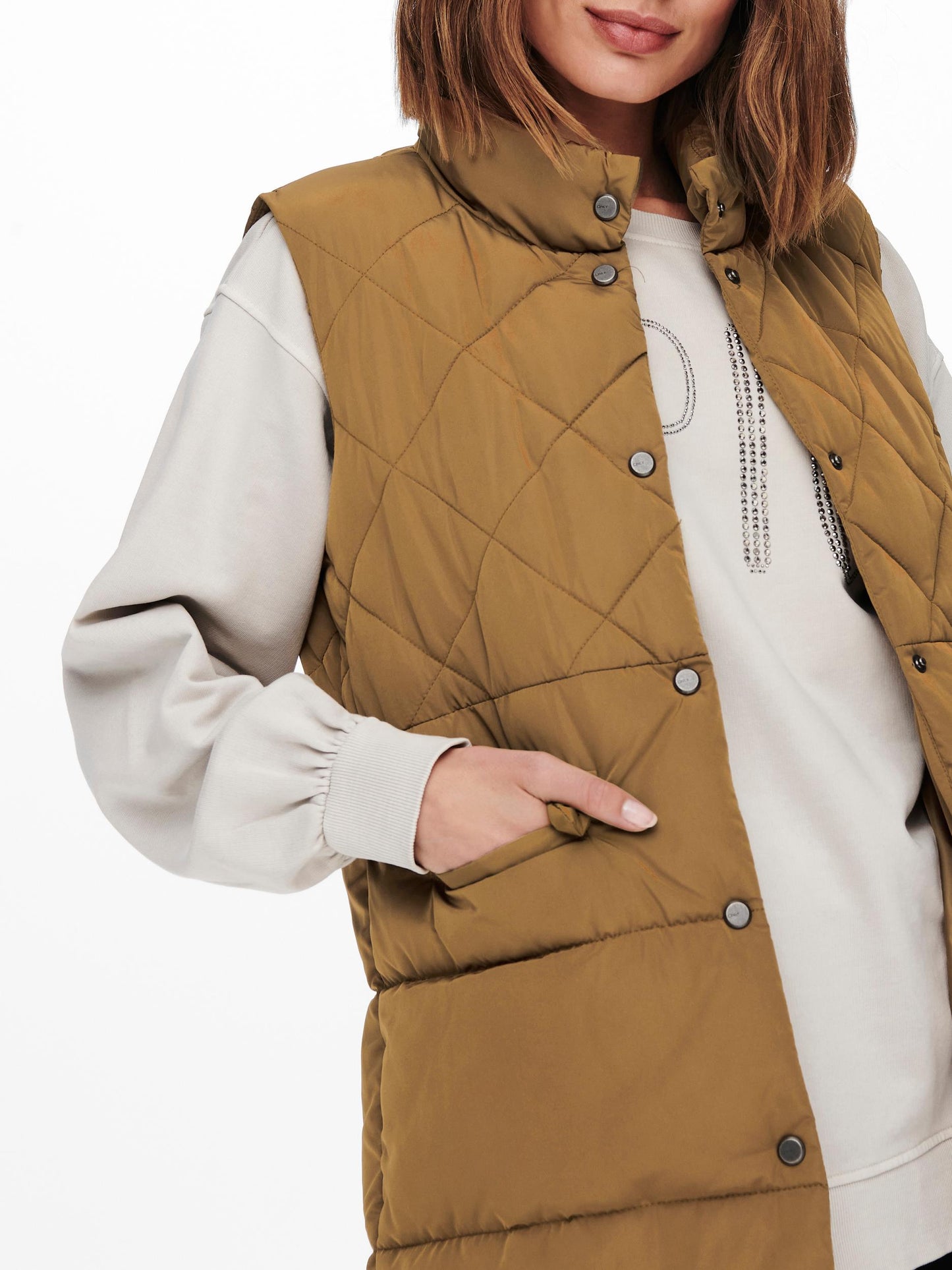 ONLSTACY QUILTED LONG WAISTCOAT OTW NOOS