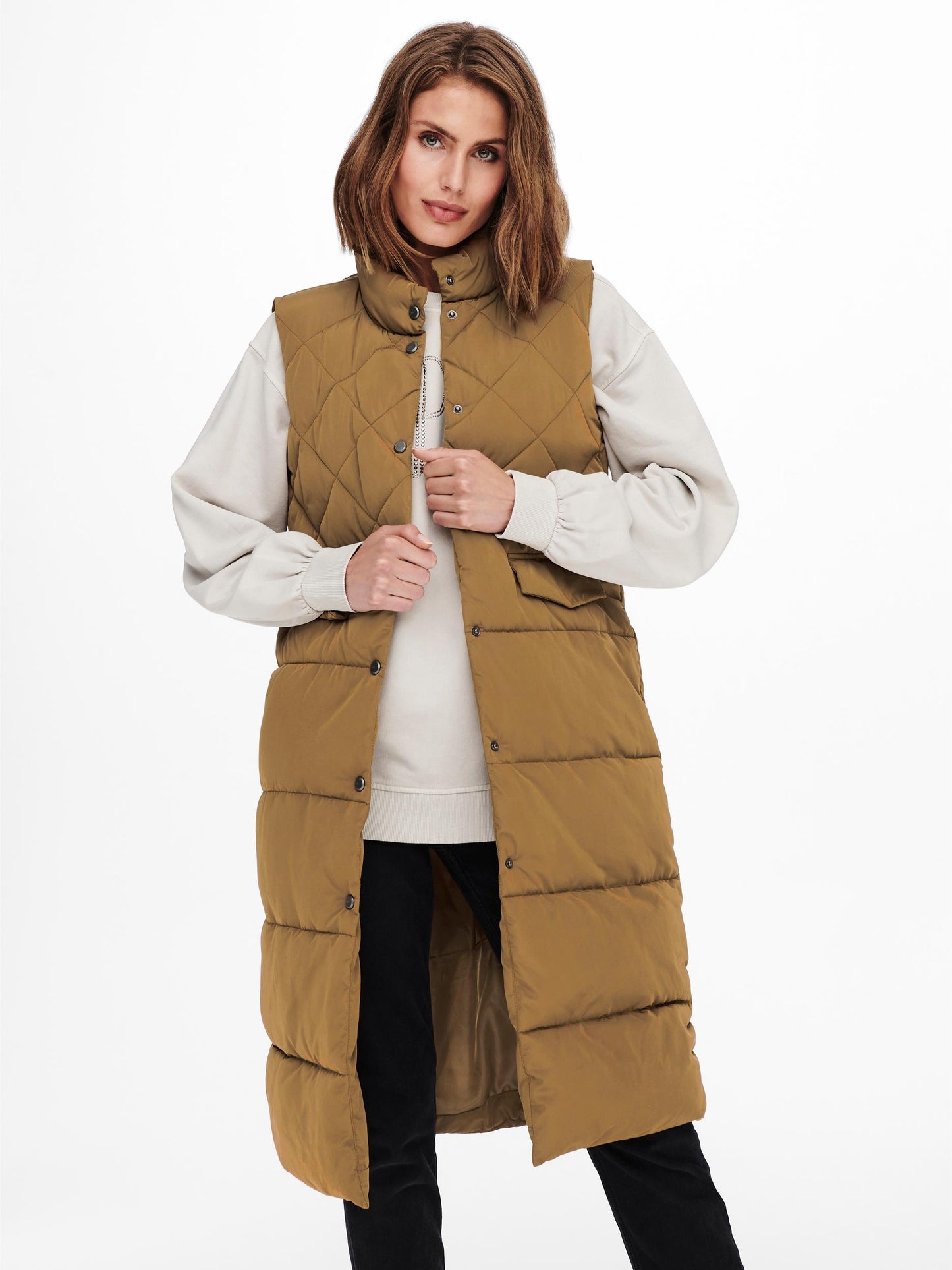 ONLSTACY QUILTED LONG WAISTCOAT OTW NOOS