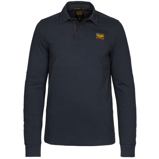 Long Sleeve Polo Pique Stretch